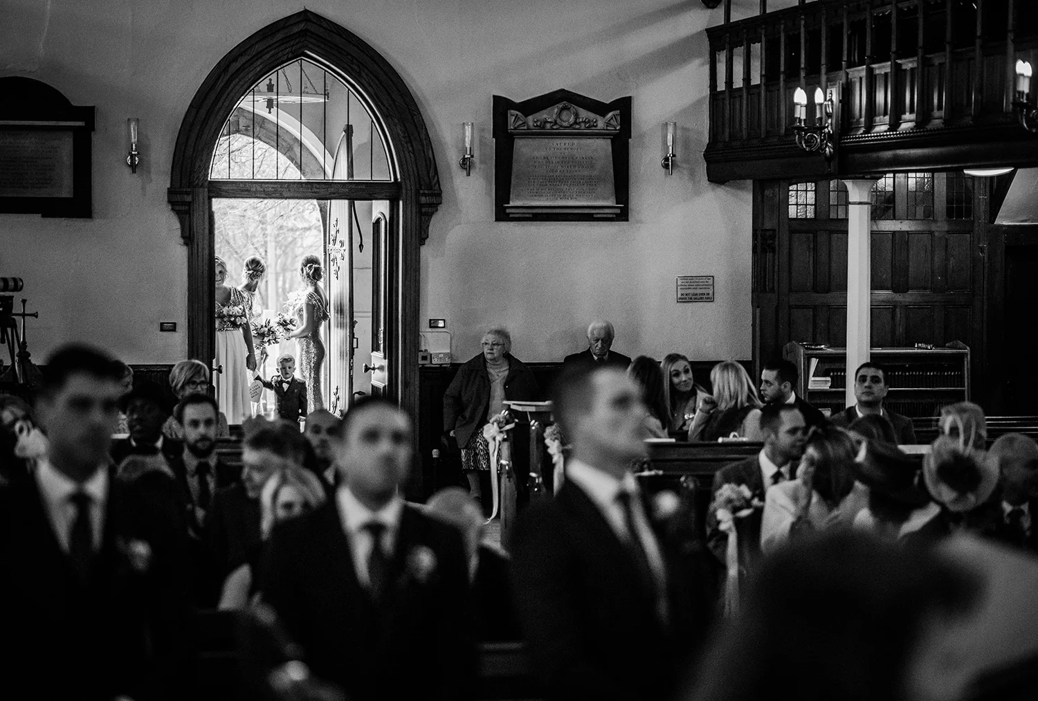 waiting in church
