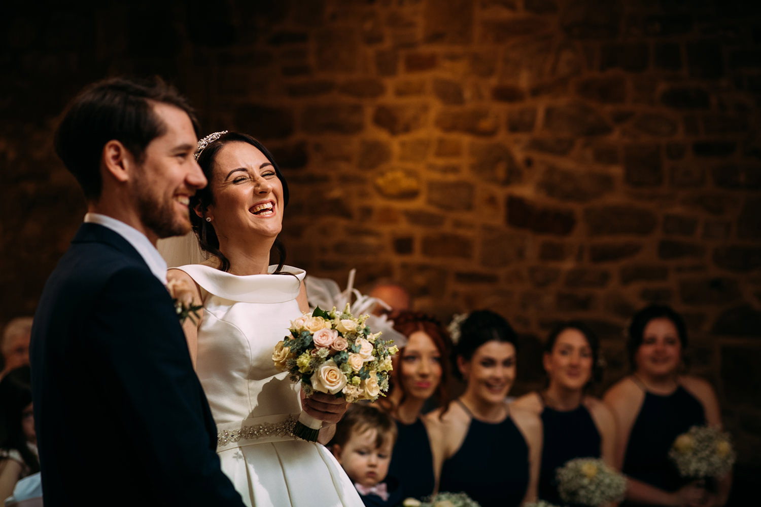  bride laughing 