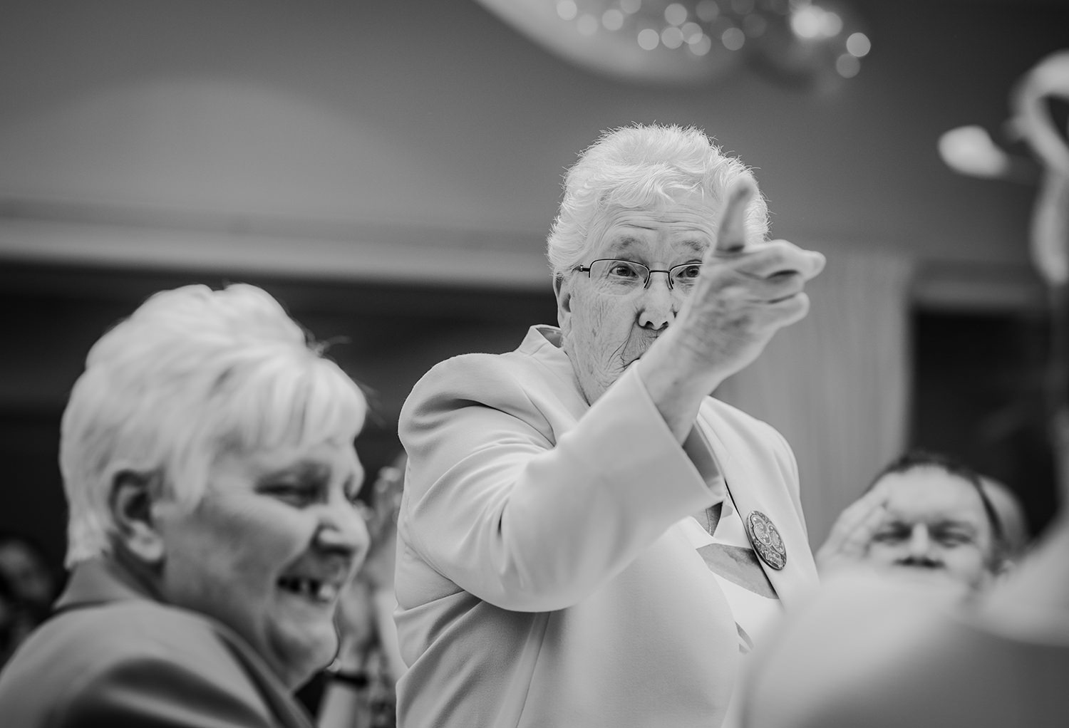 grandma pointing