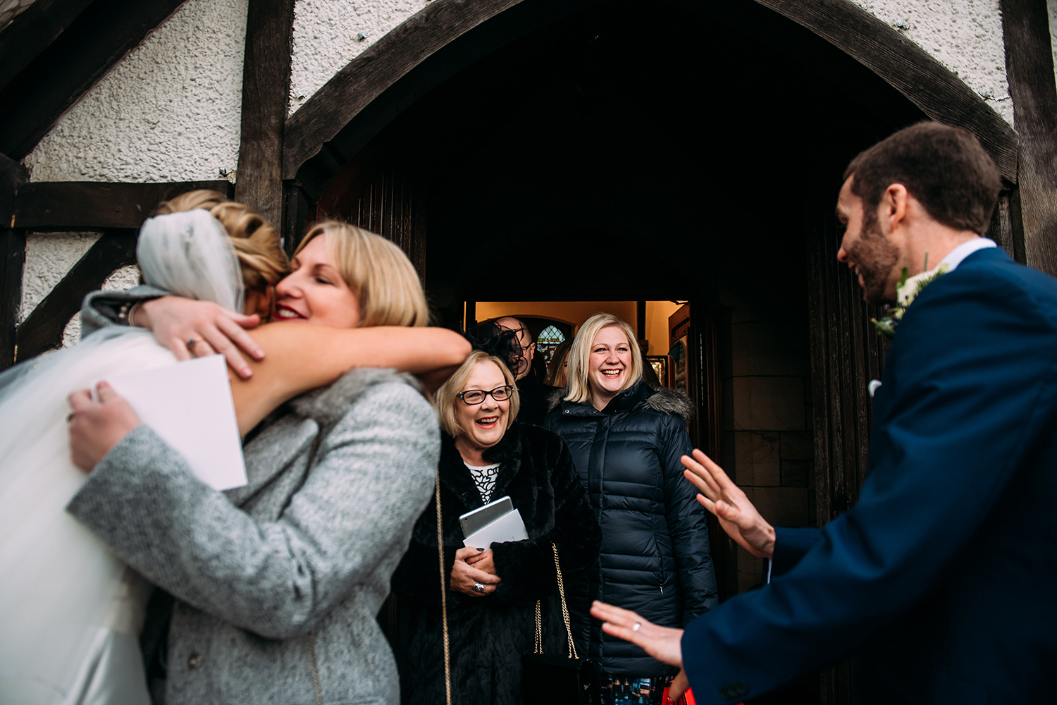  more hugs outside church 