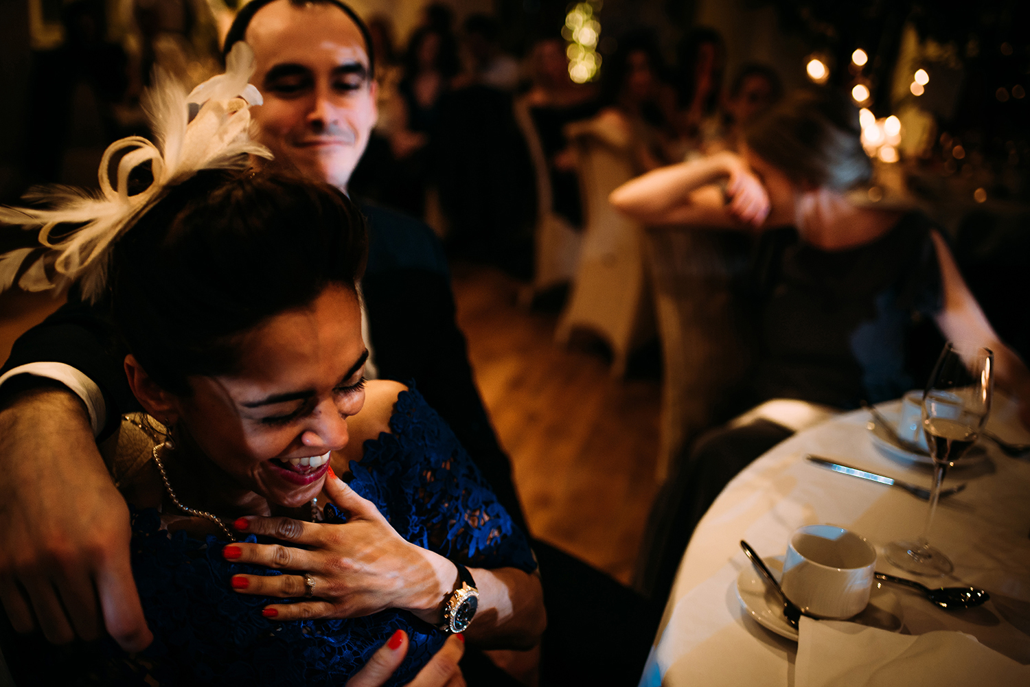  Guests laughing at the speeches 