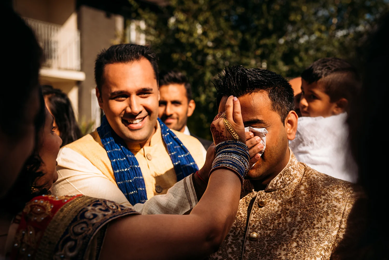 Fun shot during the Indian groom’s entrance