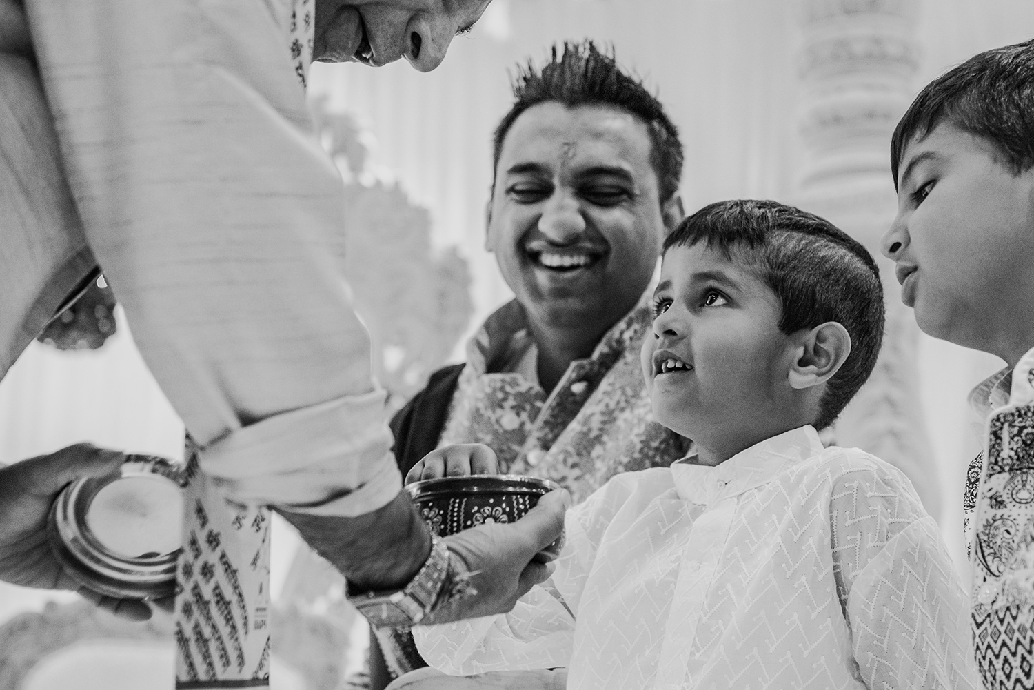  bw photo of Indian boy before wedding 