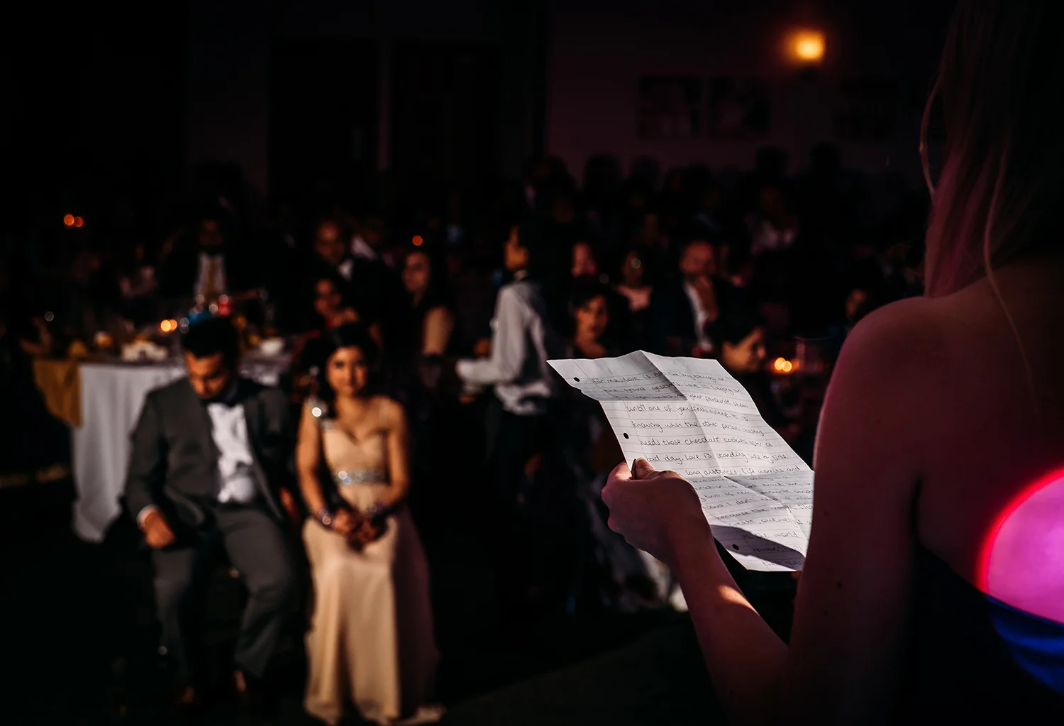 close up of photo during the speeches