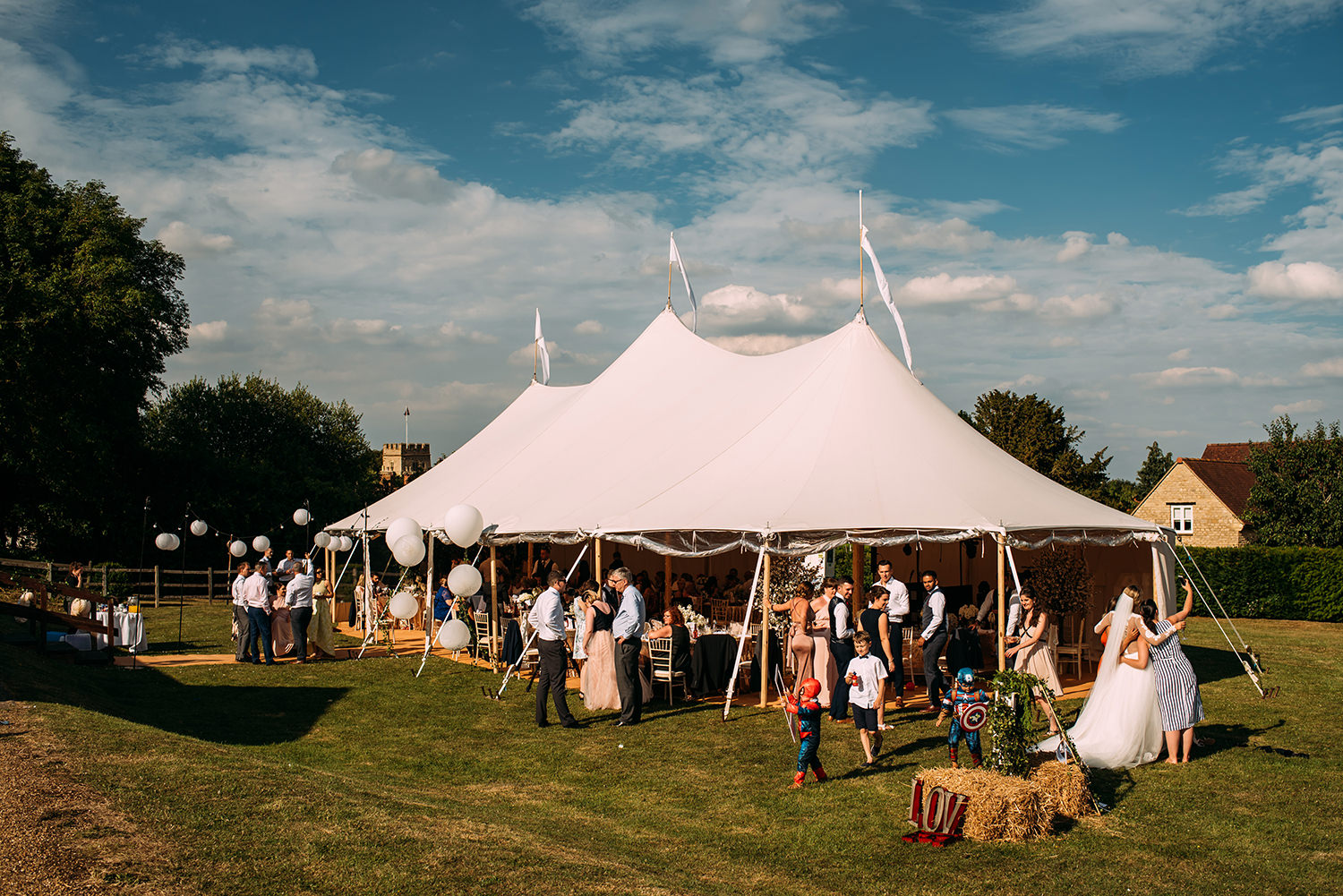  the marquee full of guests 