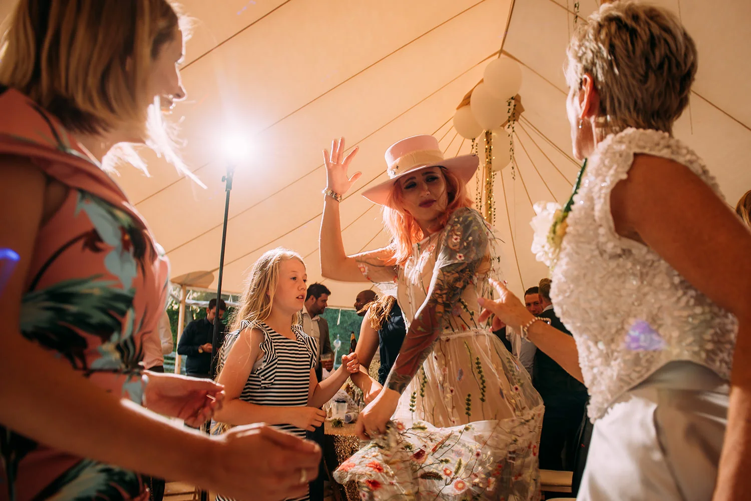 party on the dance floor