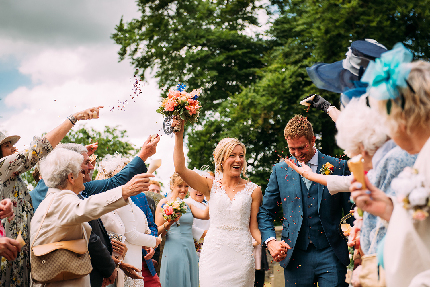 celebrations with confetti