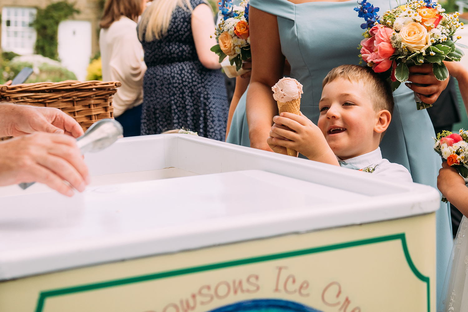 boy gets an ice cream