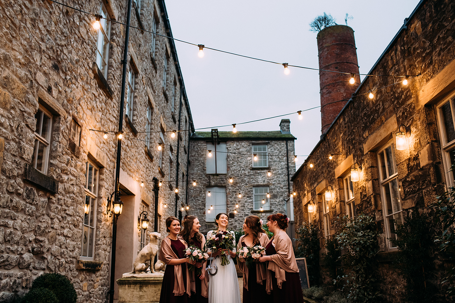 bridesmaids group shot