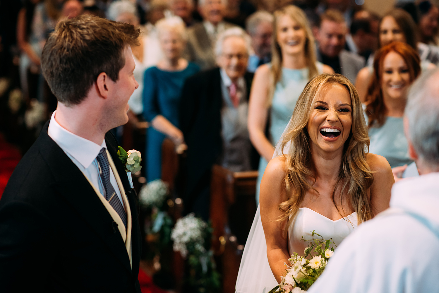  bride all laughing 