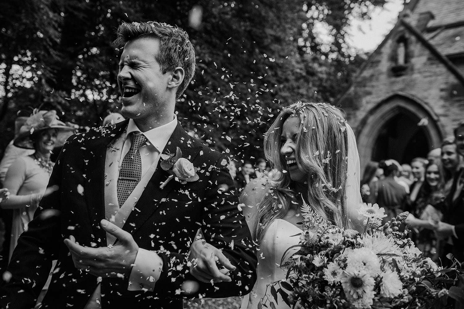 BW confetti photo