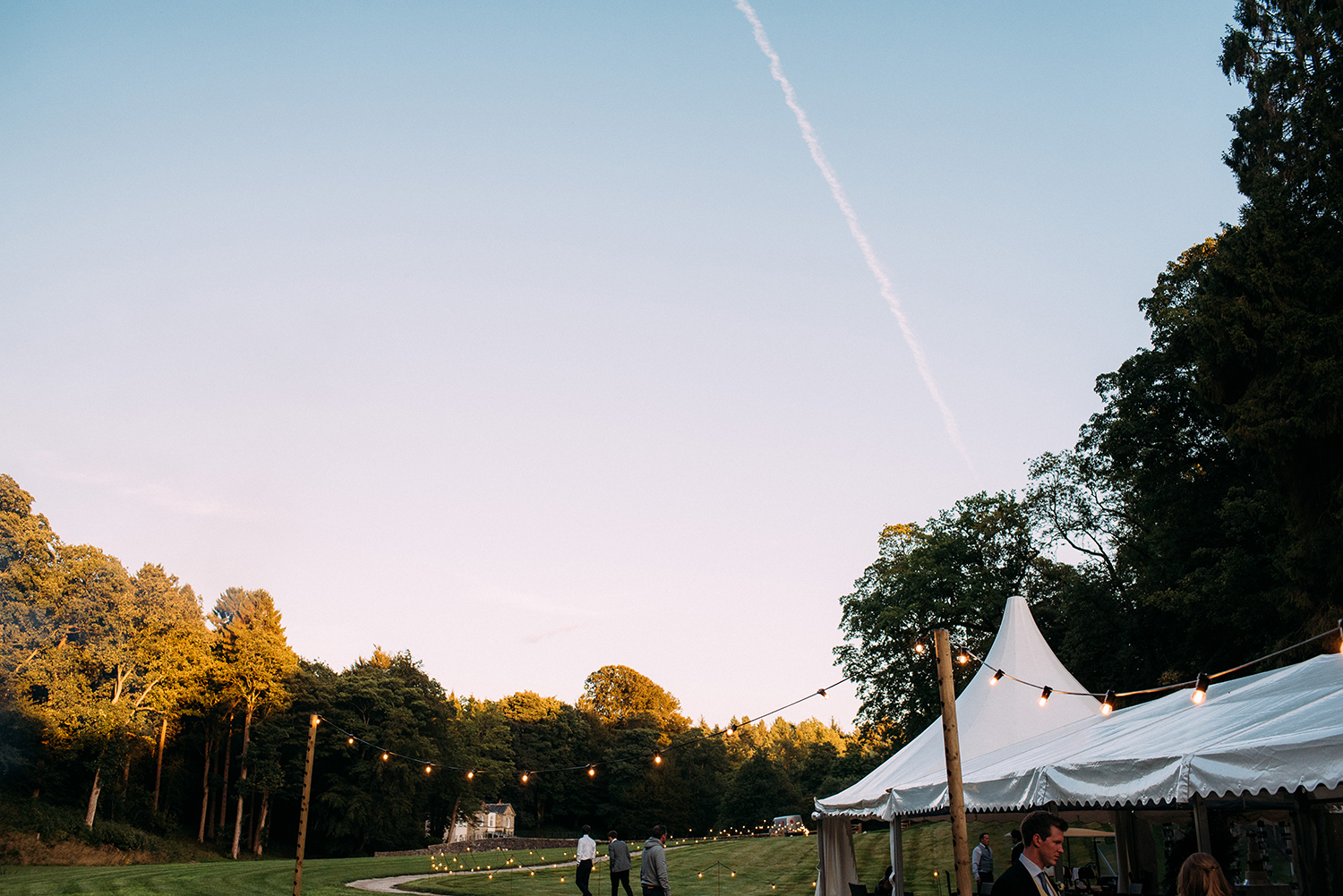  wide shot of the venue at dusk 