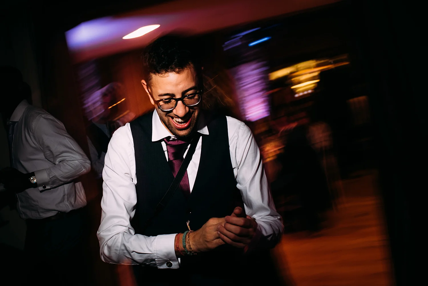 groomsman having a laugh