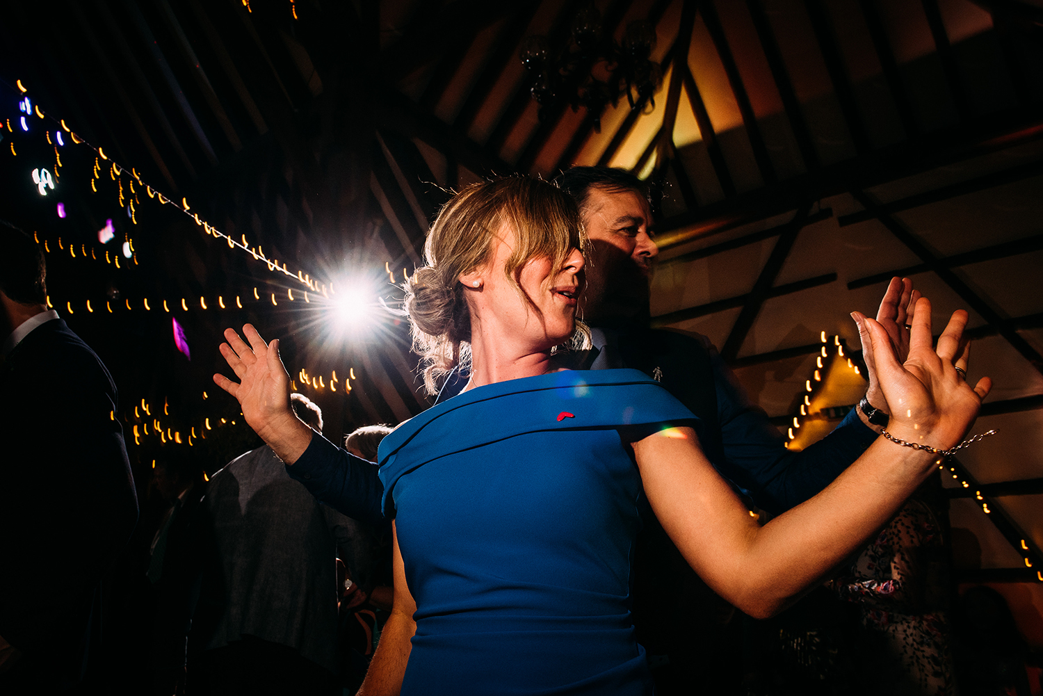 close up low angle of guest dancing