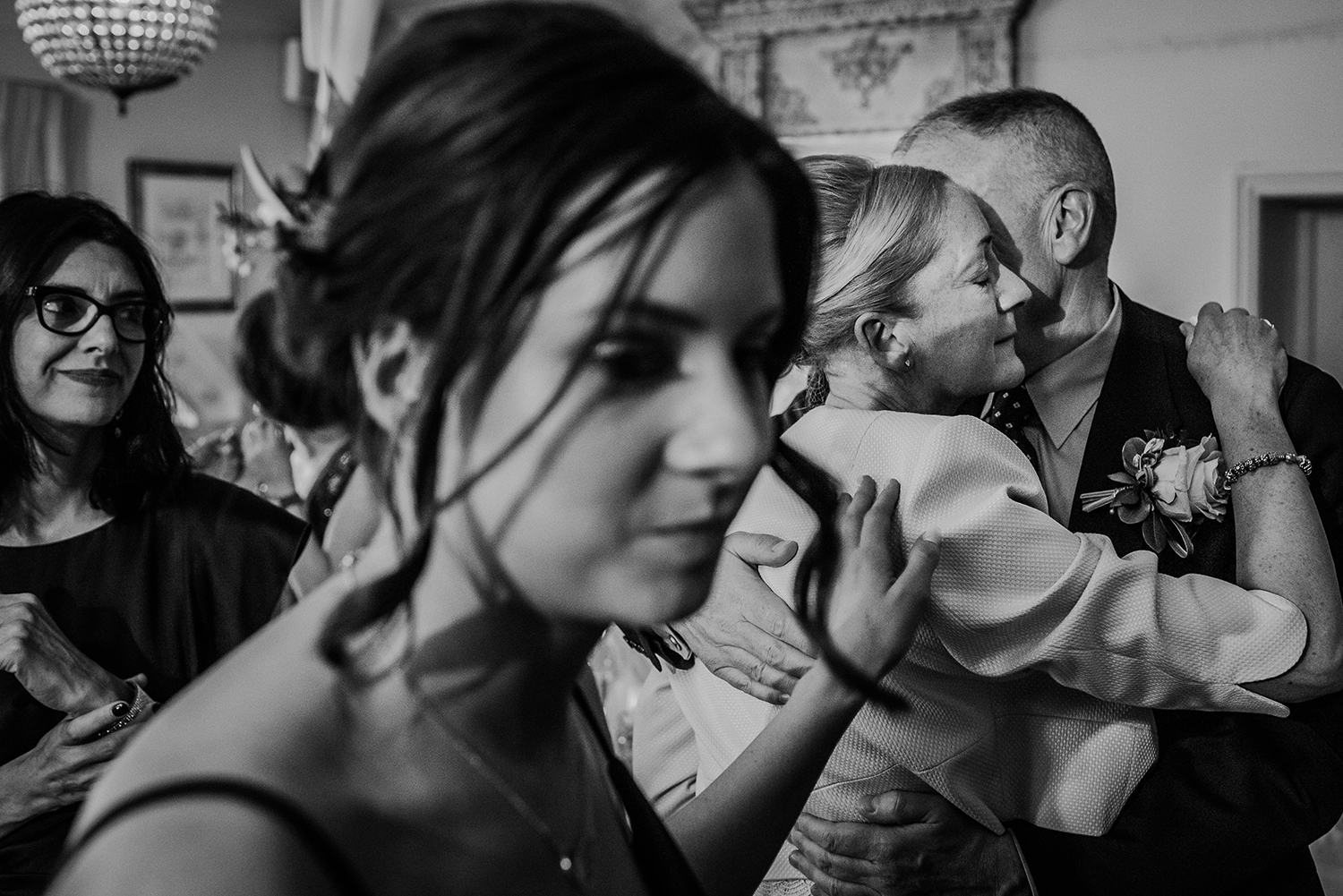 BW photo. Emotional tribute to a lost relative