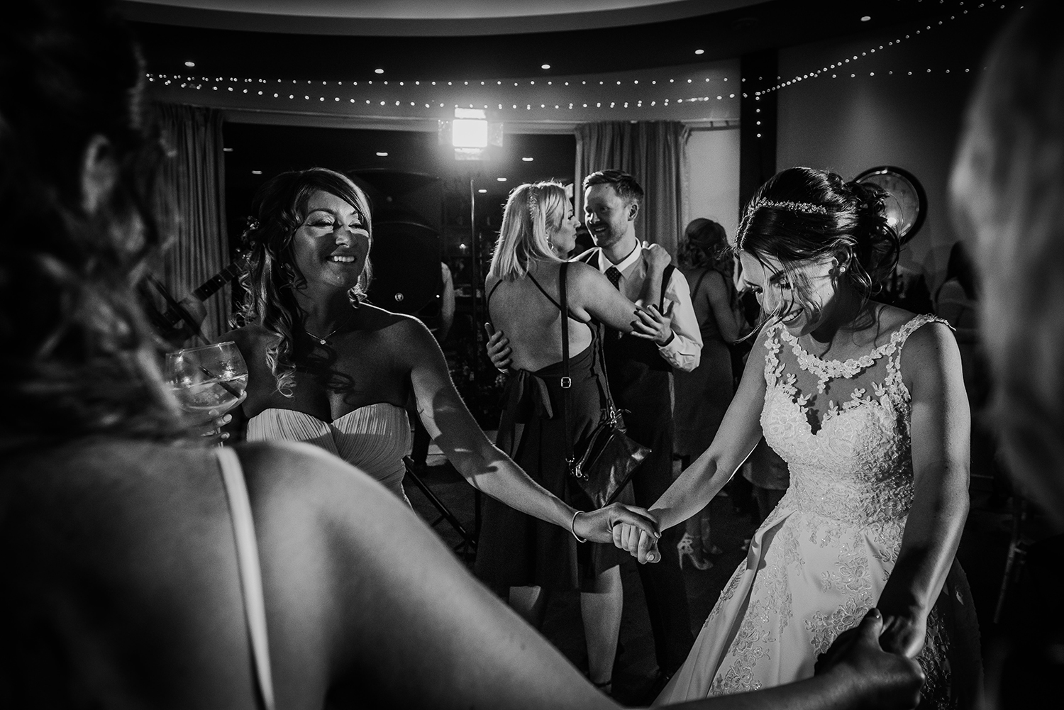 BW photo. Dance floor action