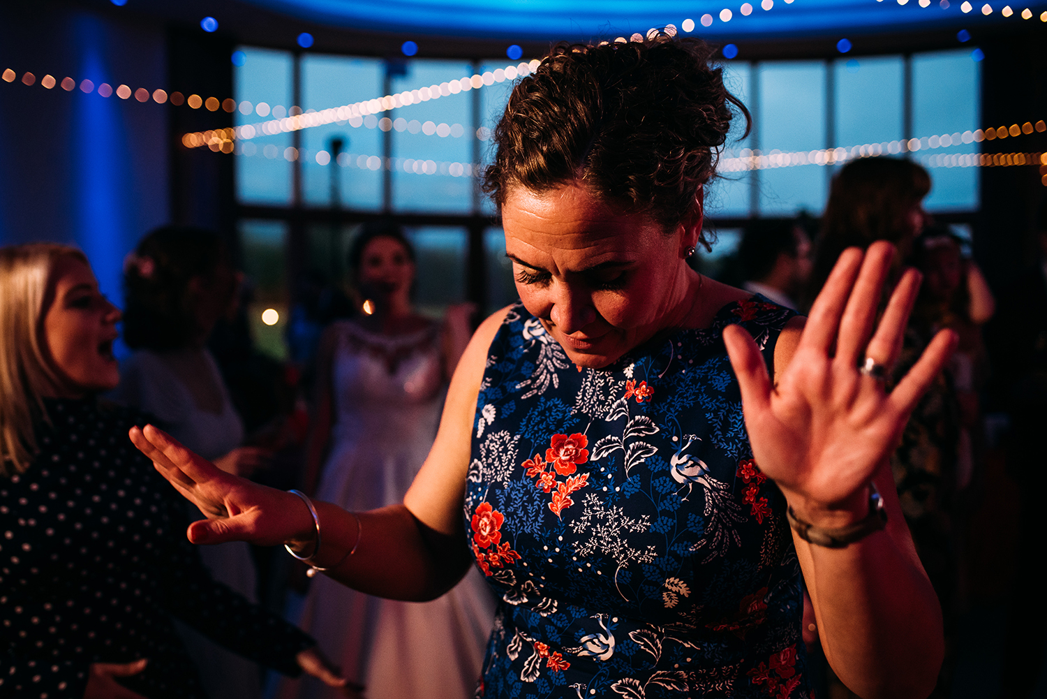 guests dancing at the Out Barn