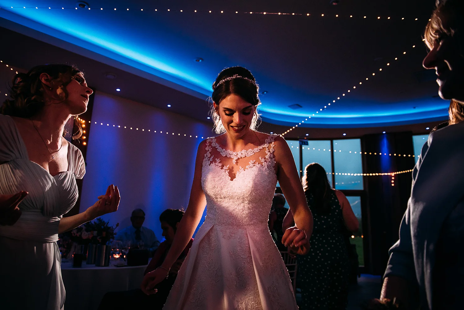 Bride dancing at the Out Barn