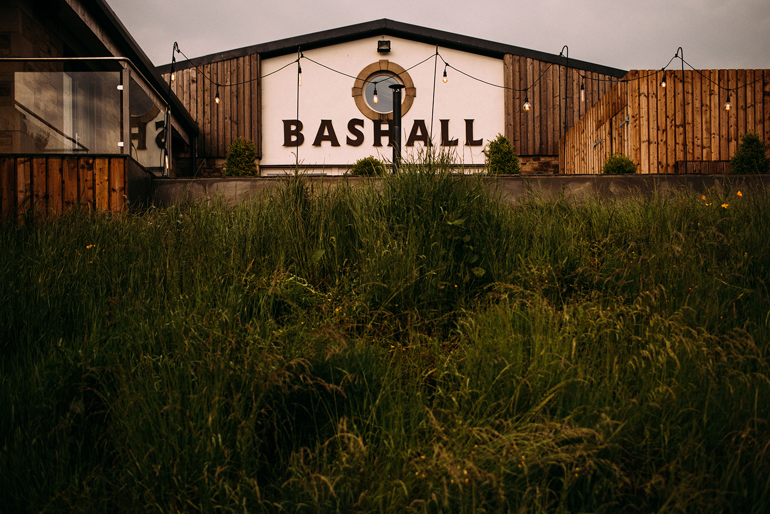 scene setting shot of Bashall barn