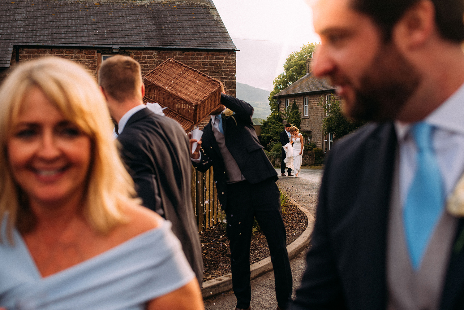 guests and bride and groom