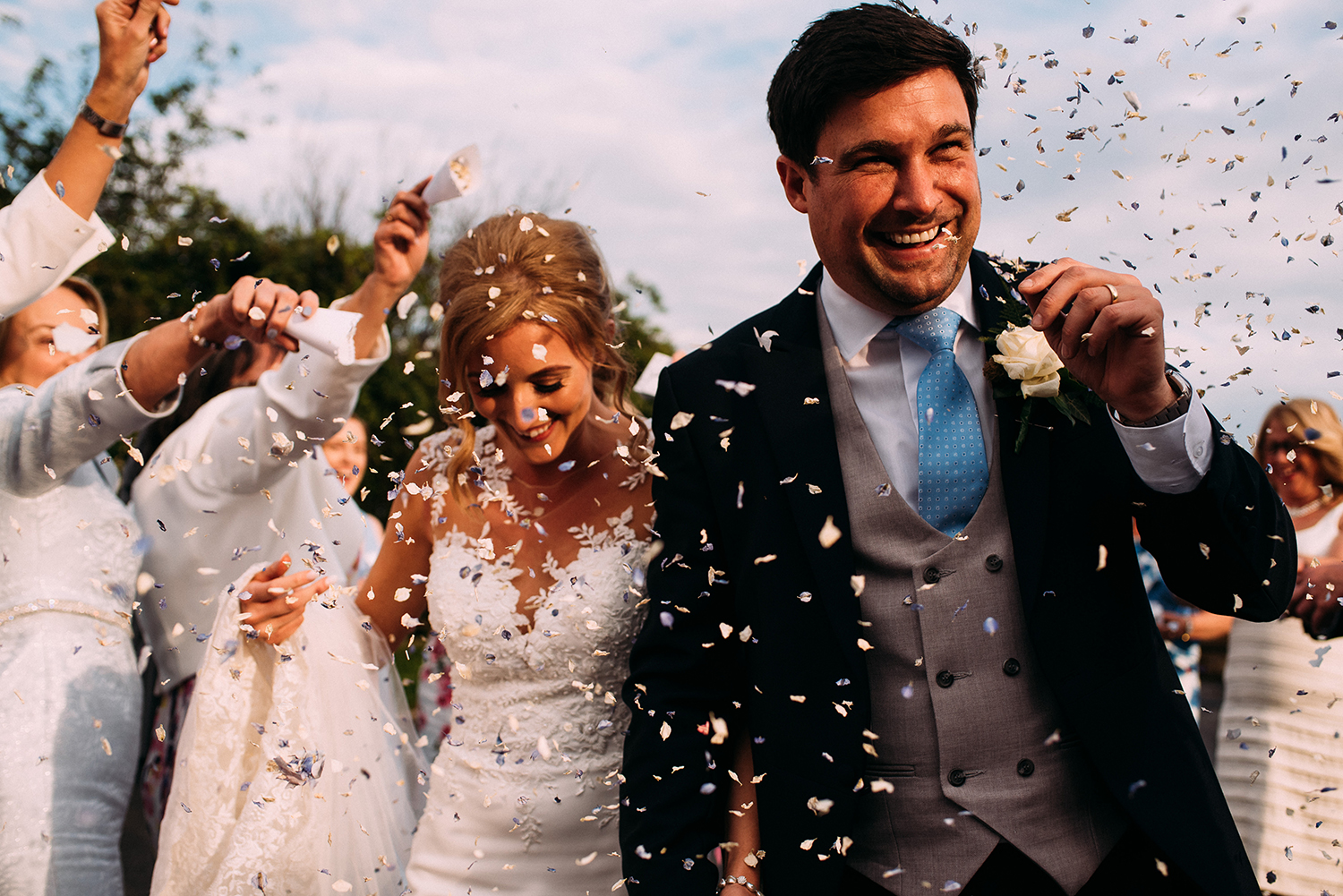 confetti at Bashall Barn