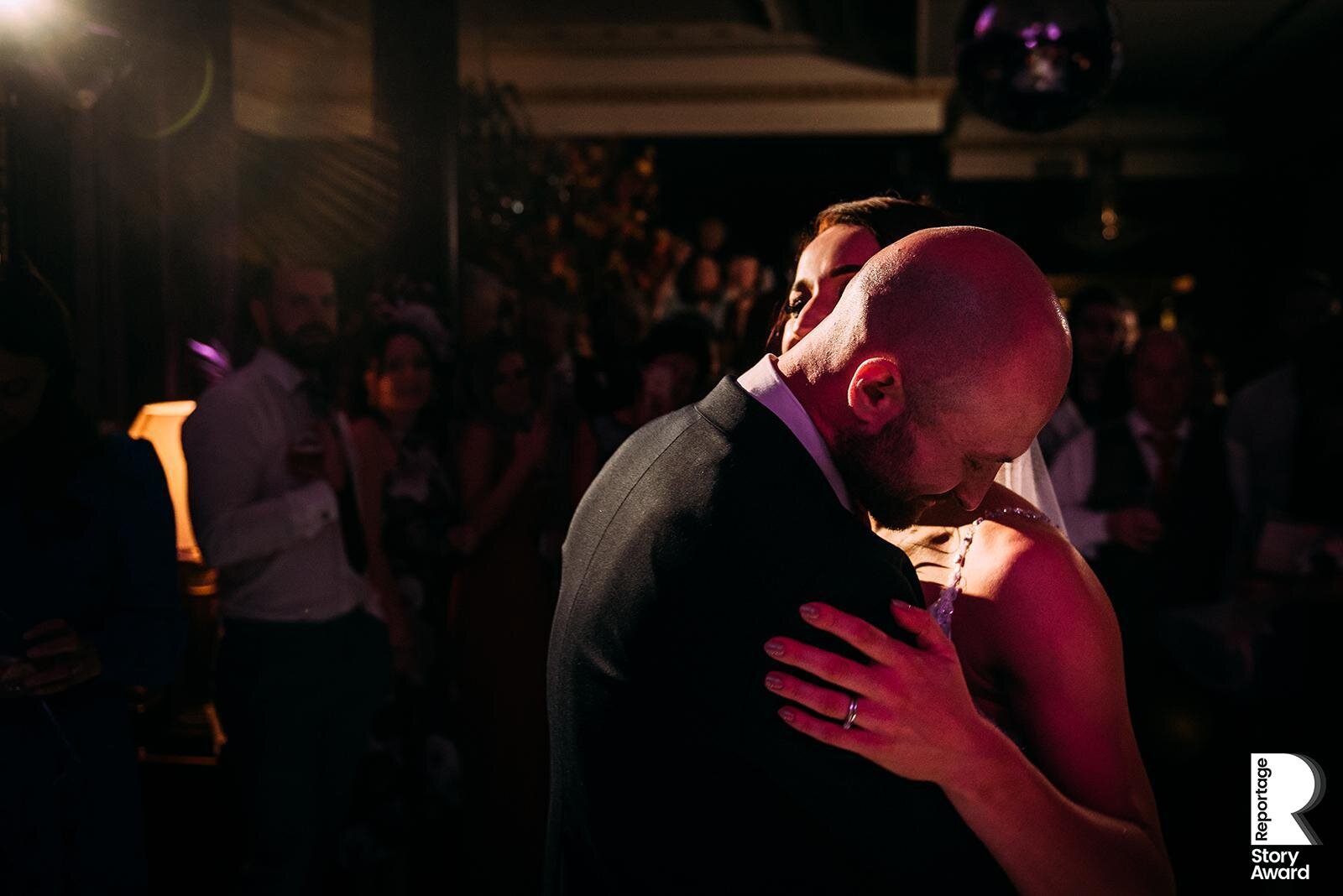  Bride and groom first dance. 