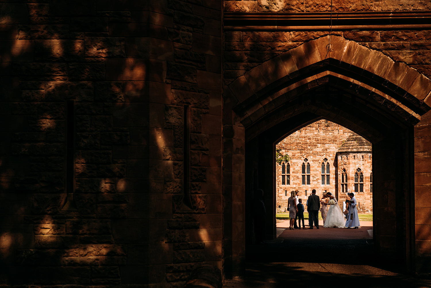  Guests in the arch at Peckforton 