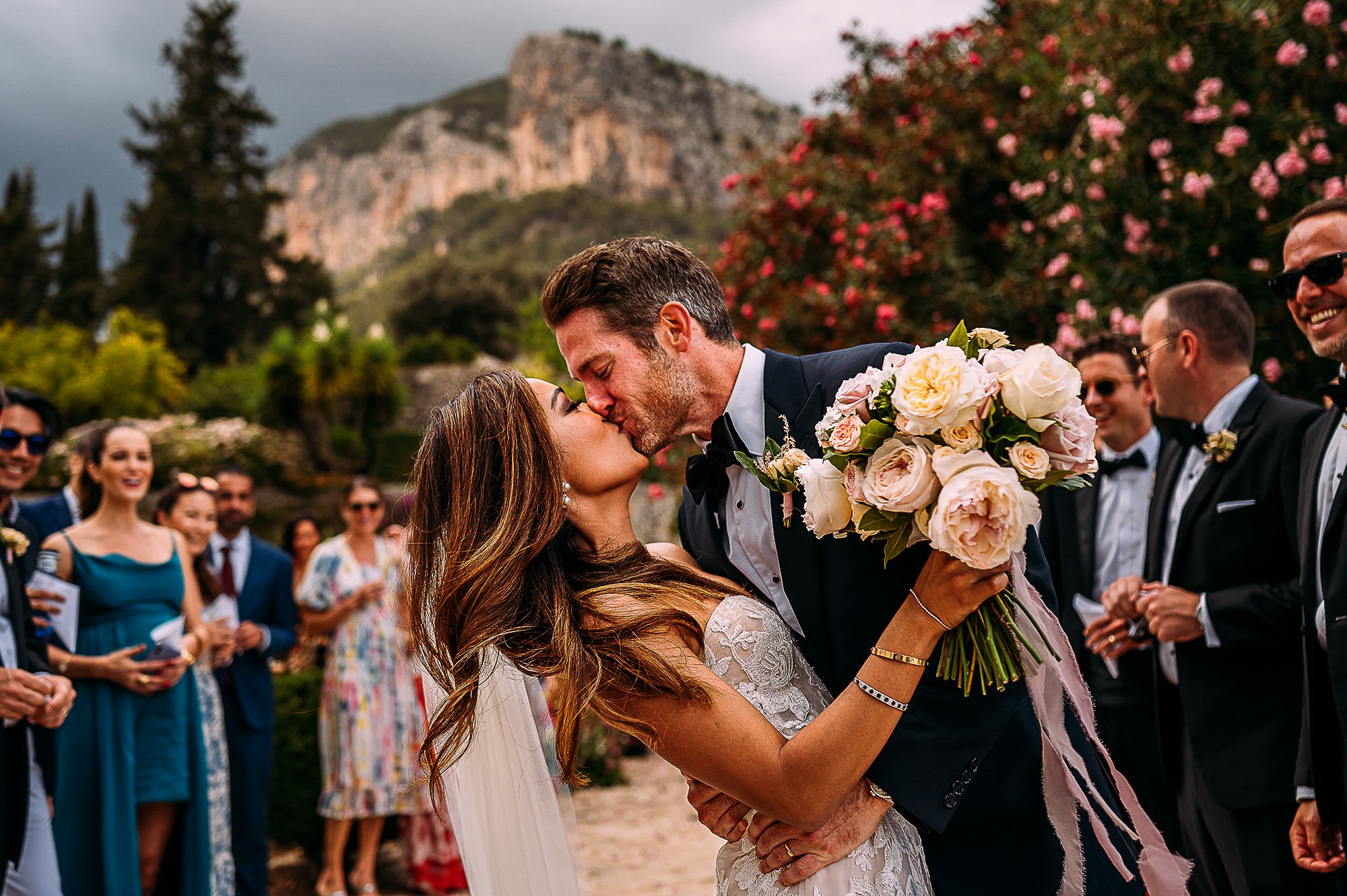  Couples first kiss at Son Berga Mallorca 