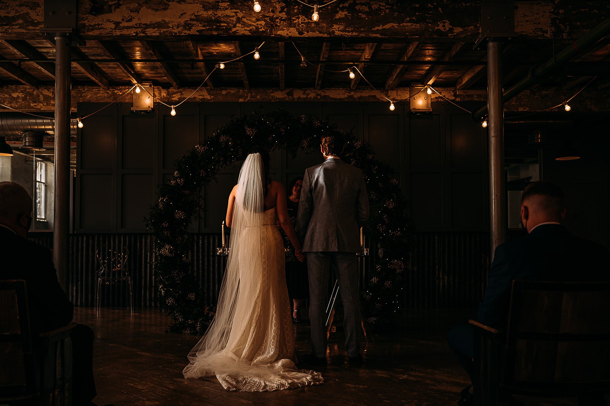  Gorgeous light at Holmes Mill during the couple vows. 