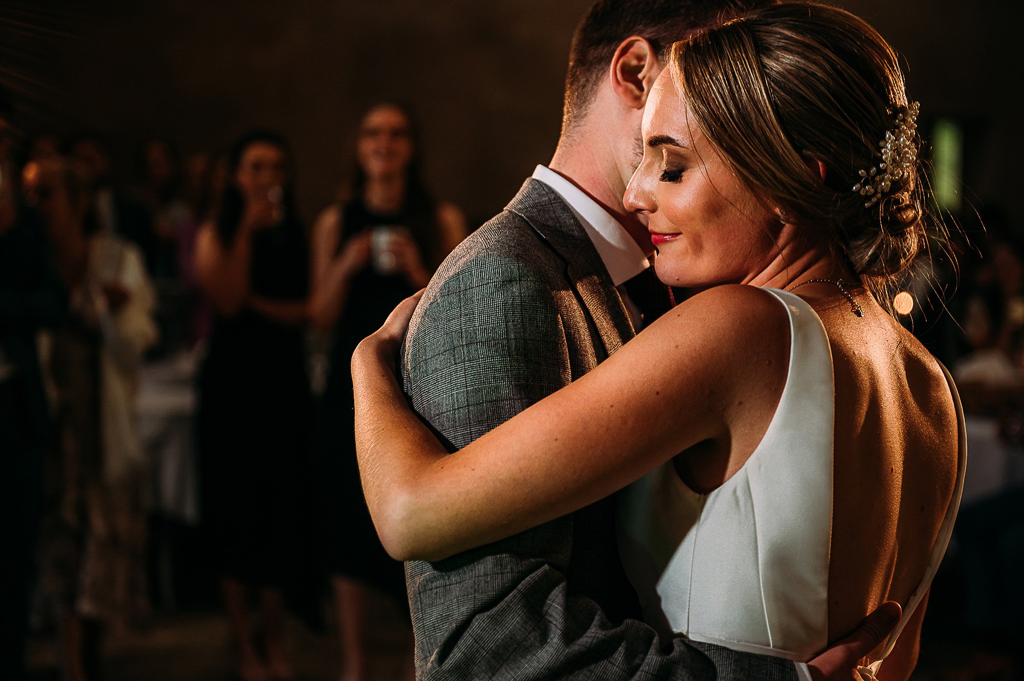  Loving and intimate first dance photo. 