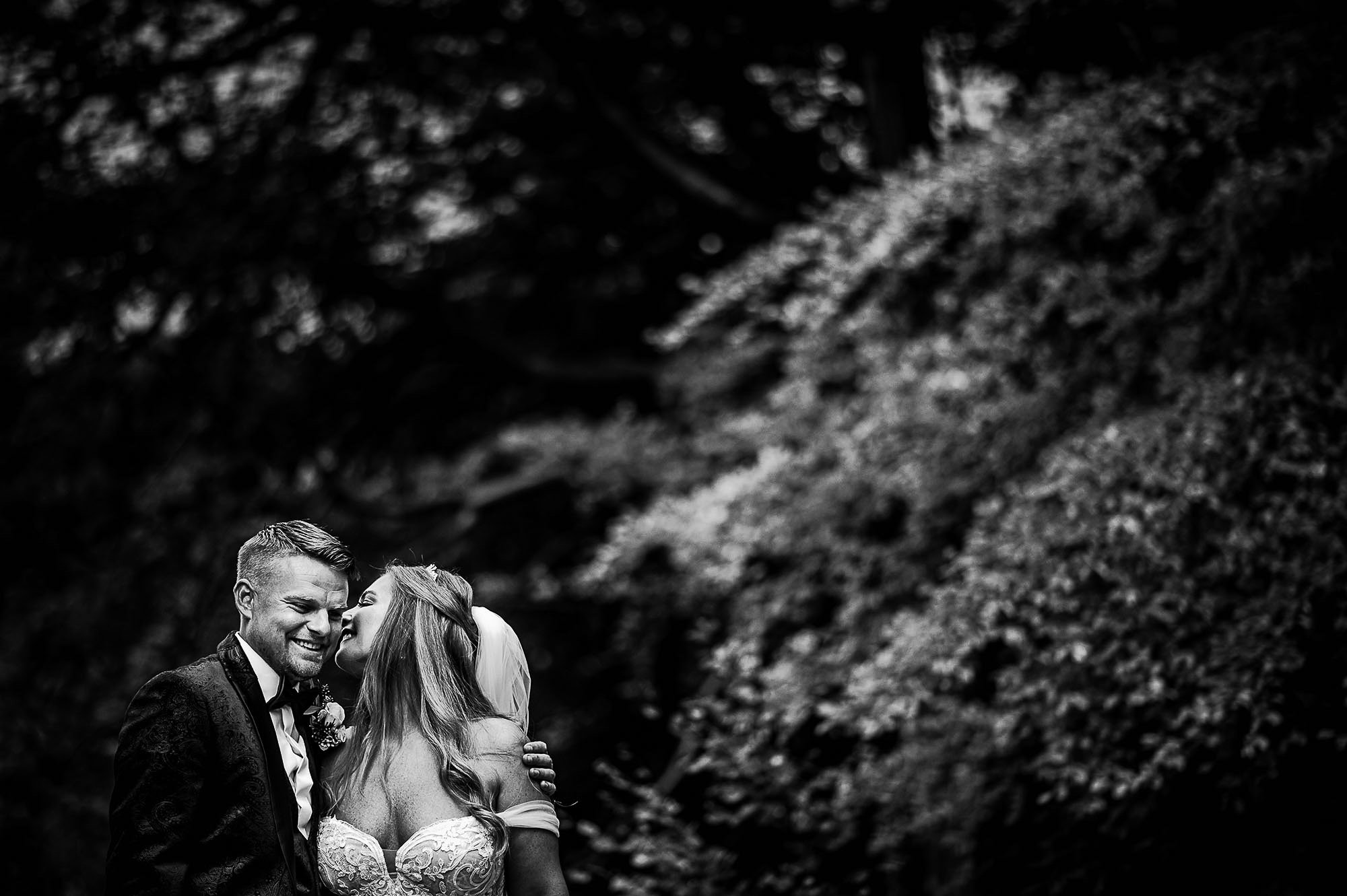  Couple portrait at the Inn at Whitewell. 