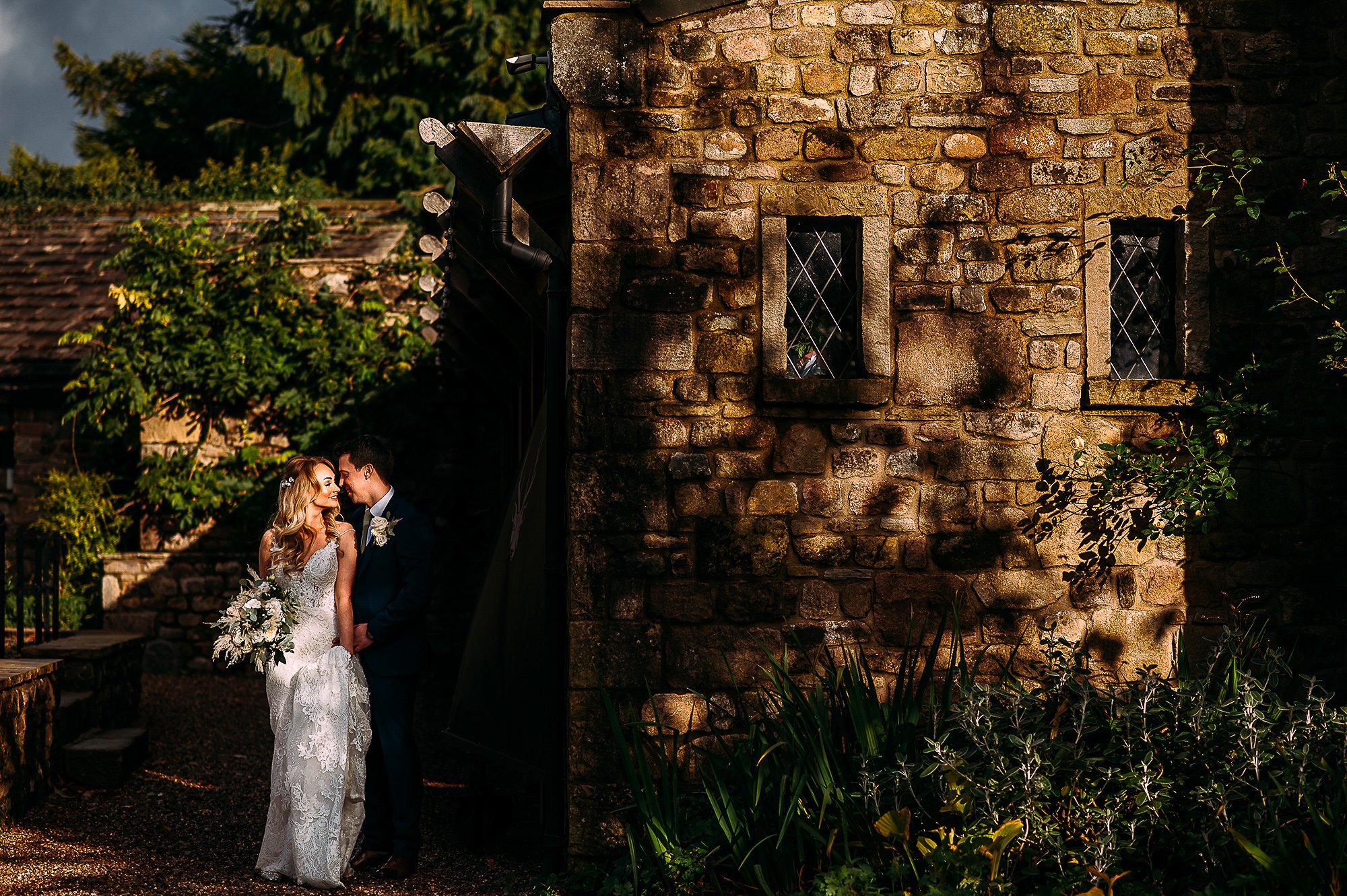  Couple portrait in nice light at Browsholme hall 