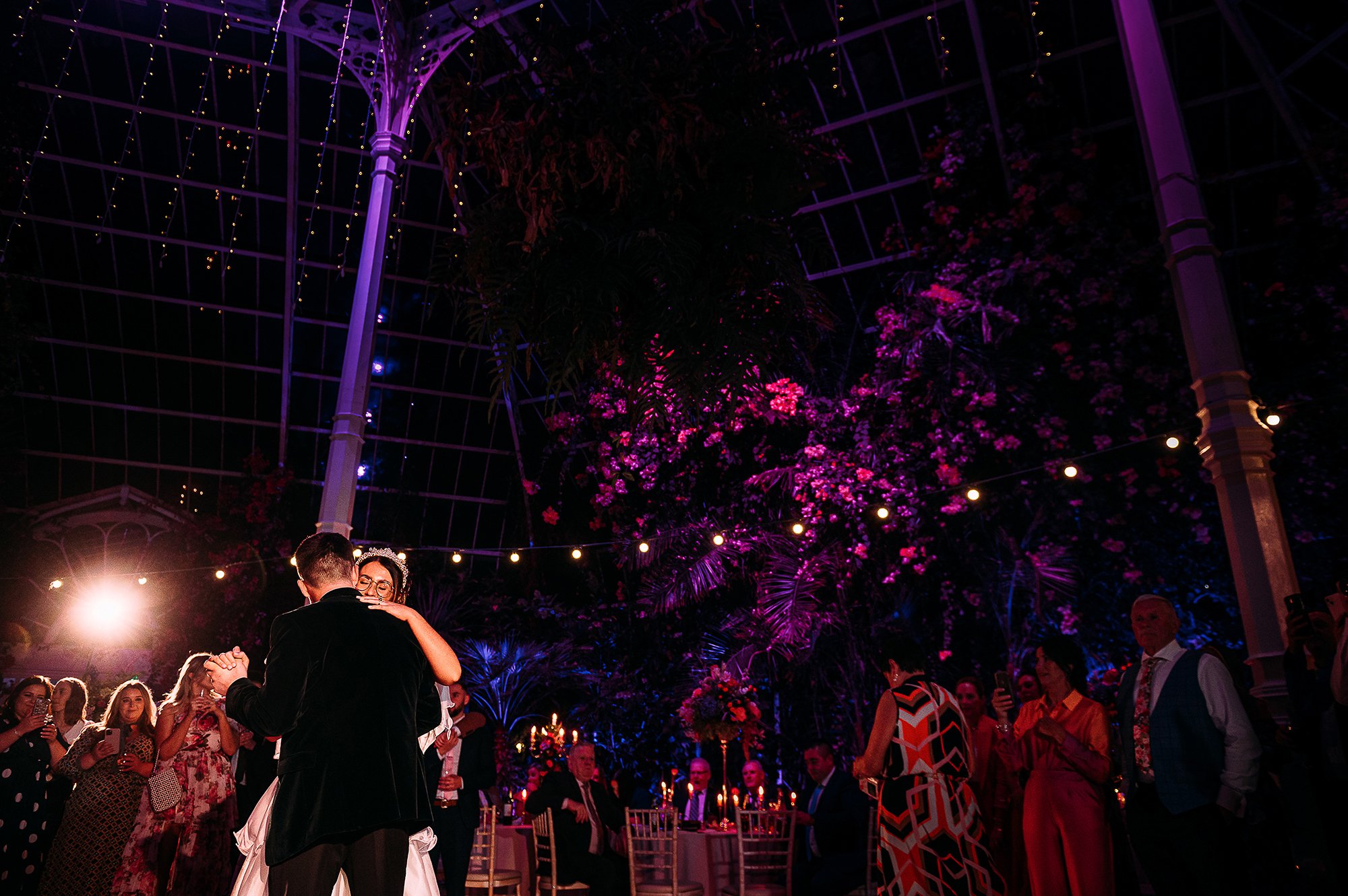  Intimate first dance at Sefton Palm house. 