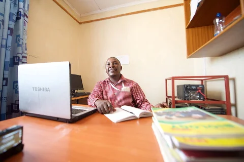 A teacher at Morneau Shepell Secondary School for Girls