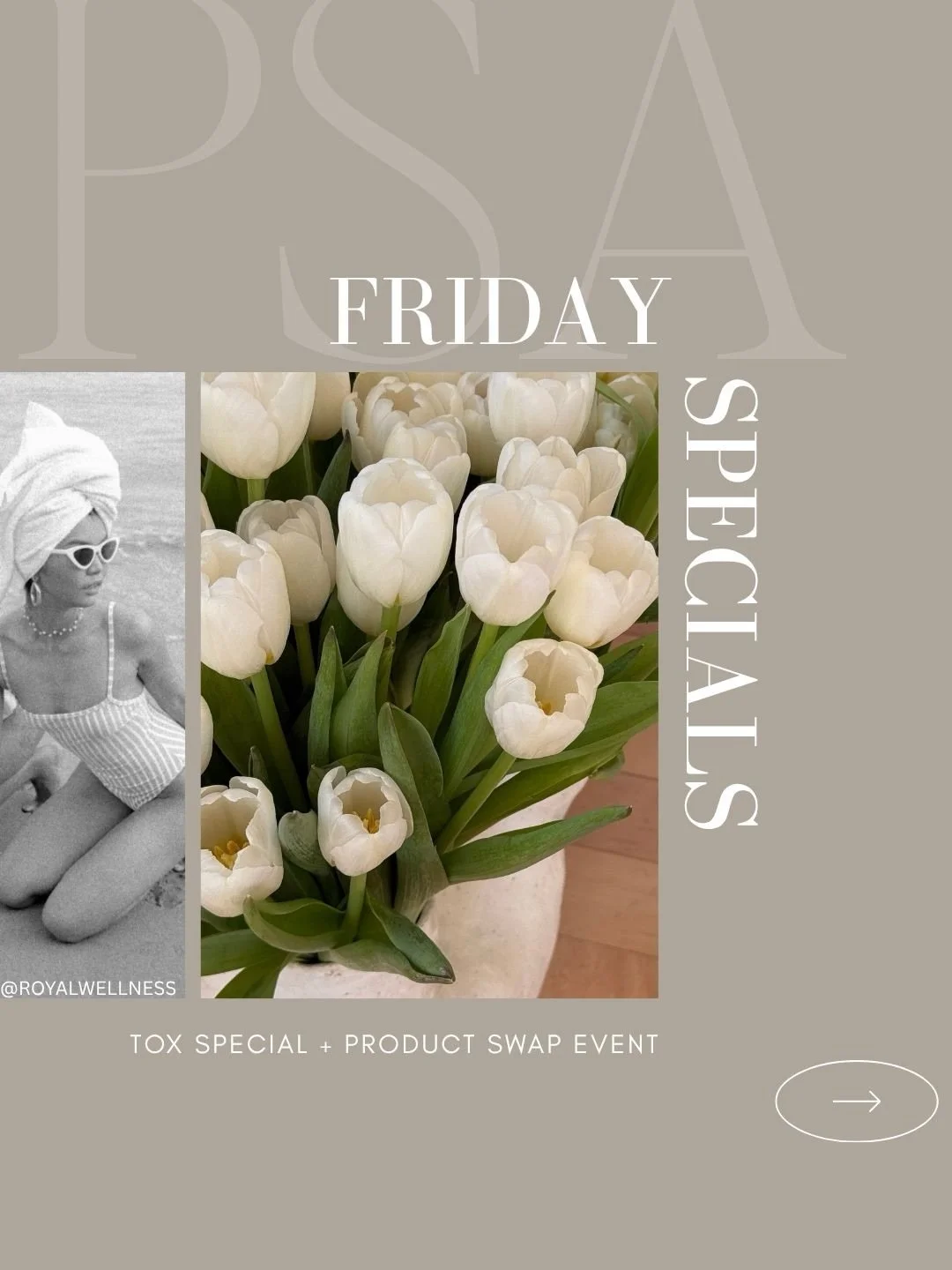 May 1st, it&rsquo;s a date🤍 You don&rsquo;t want to miss these limited time deals happening at Royal Aesthetics this Friday! Tox specials AND a bonus product swap event? Say less. 

Come spring clean your routine and unwind with us✨ DM or text &ldqu