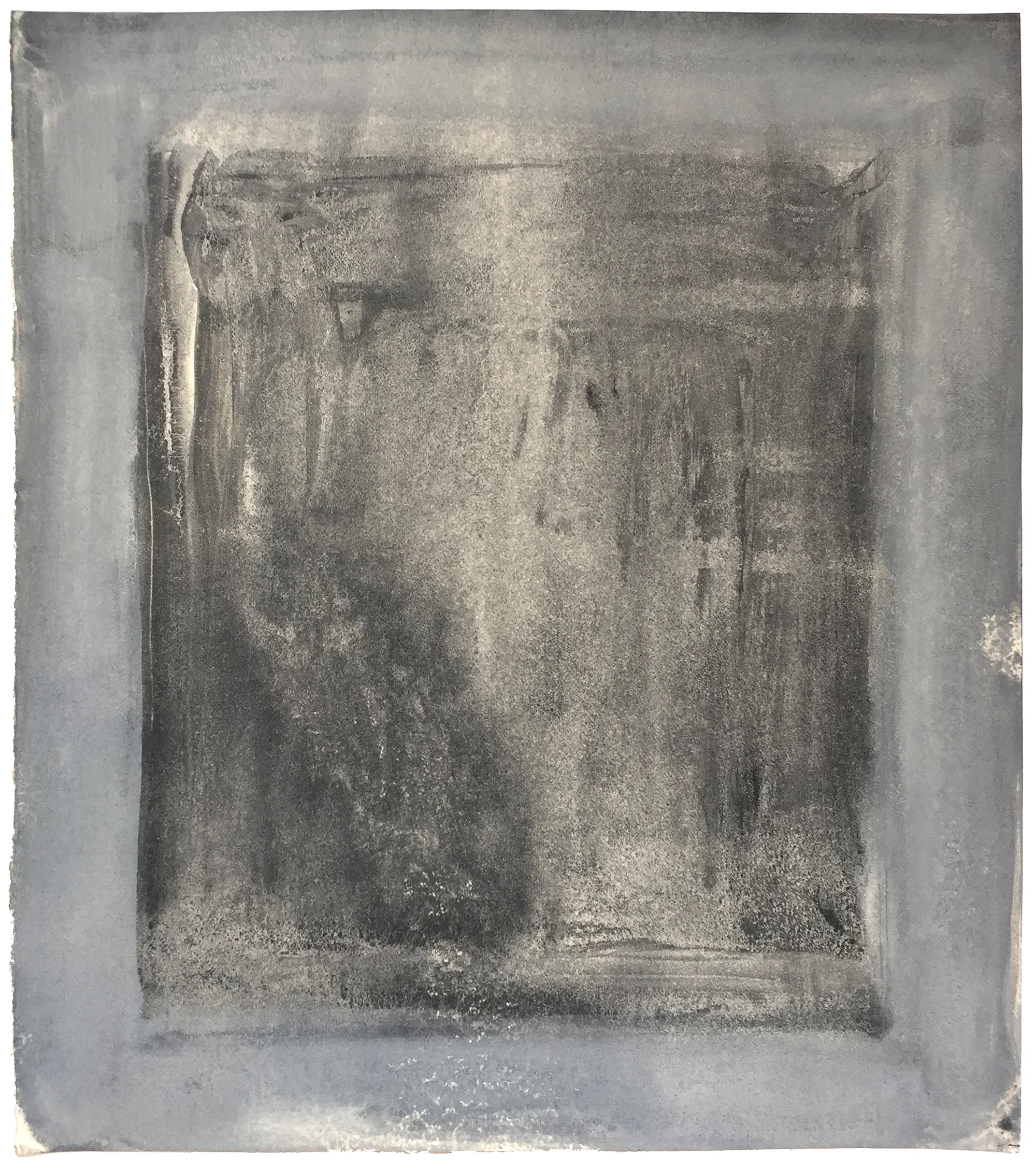 Untitled 2016 Gouache monotype on paper 9 x 10.5 in