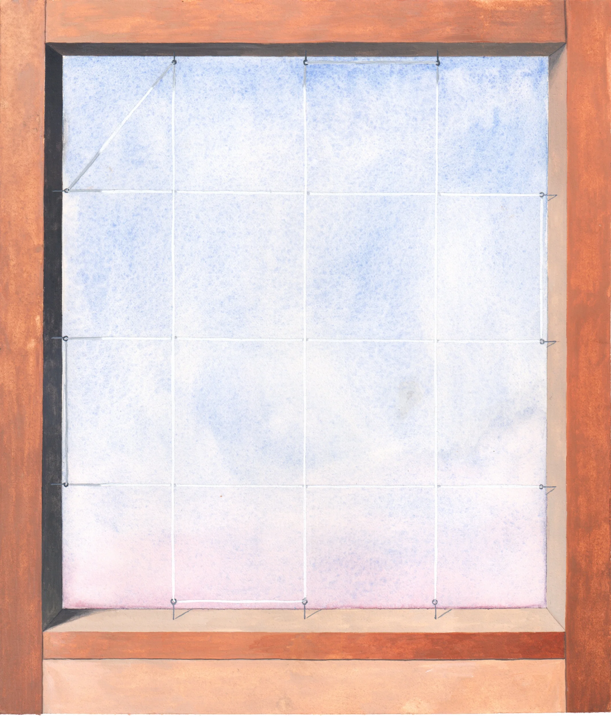 Threshold Study No. 1 2016 Gouache and watercolor on paper 10 x 8.5 in