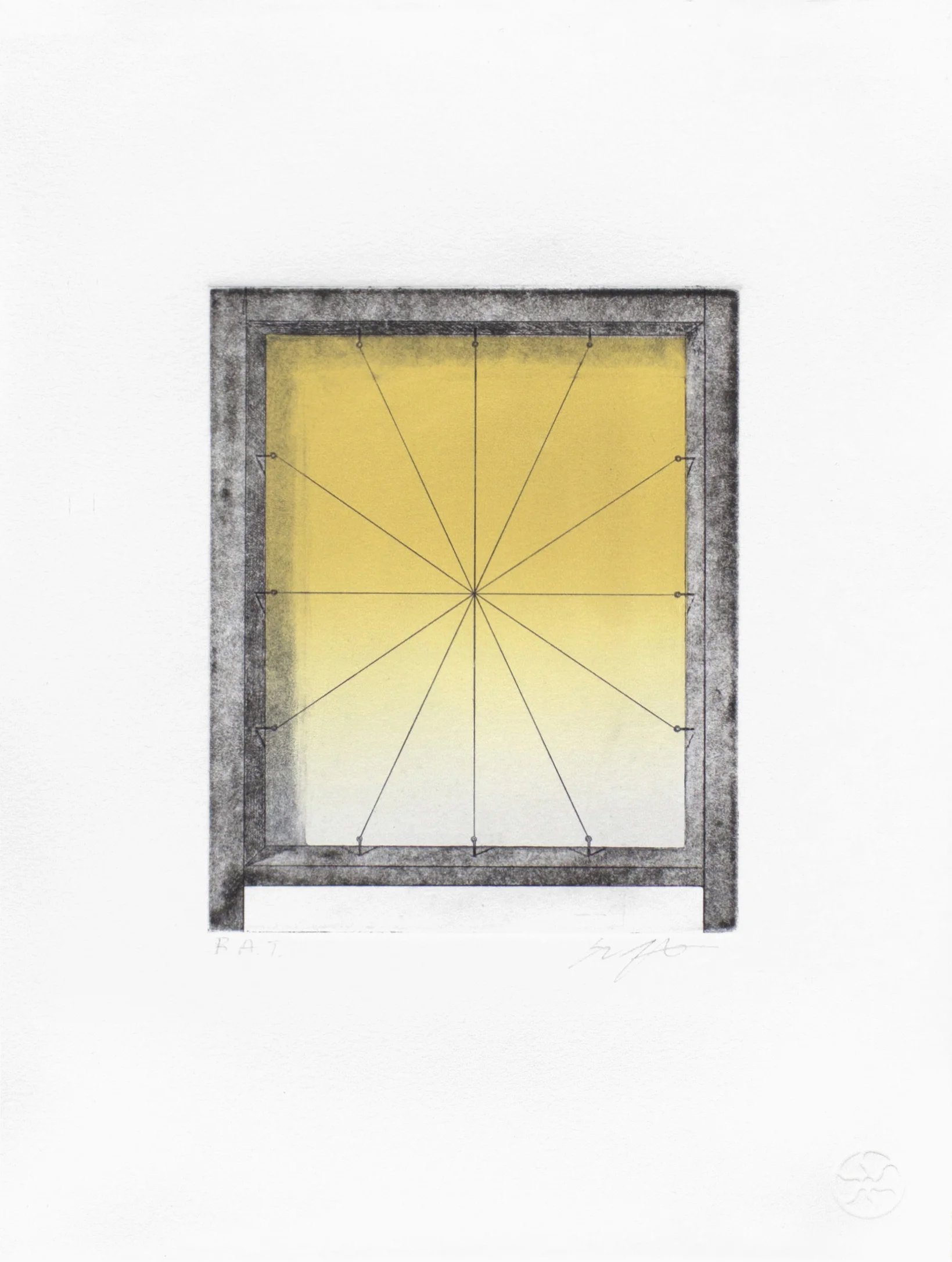 Threshold (Yellow) 2018 Etching on paper 13” x 10” Ed. of 7