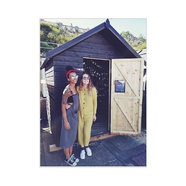 This time last year @jmc.anderson and I were setting up our #constellations artwork in a beach hut for @firstlightlowestoft and the summer solstice ☀️💫 #artinthehuts #artinstallation