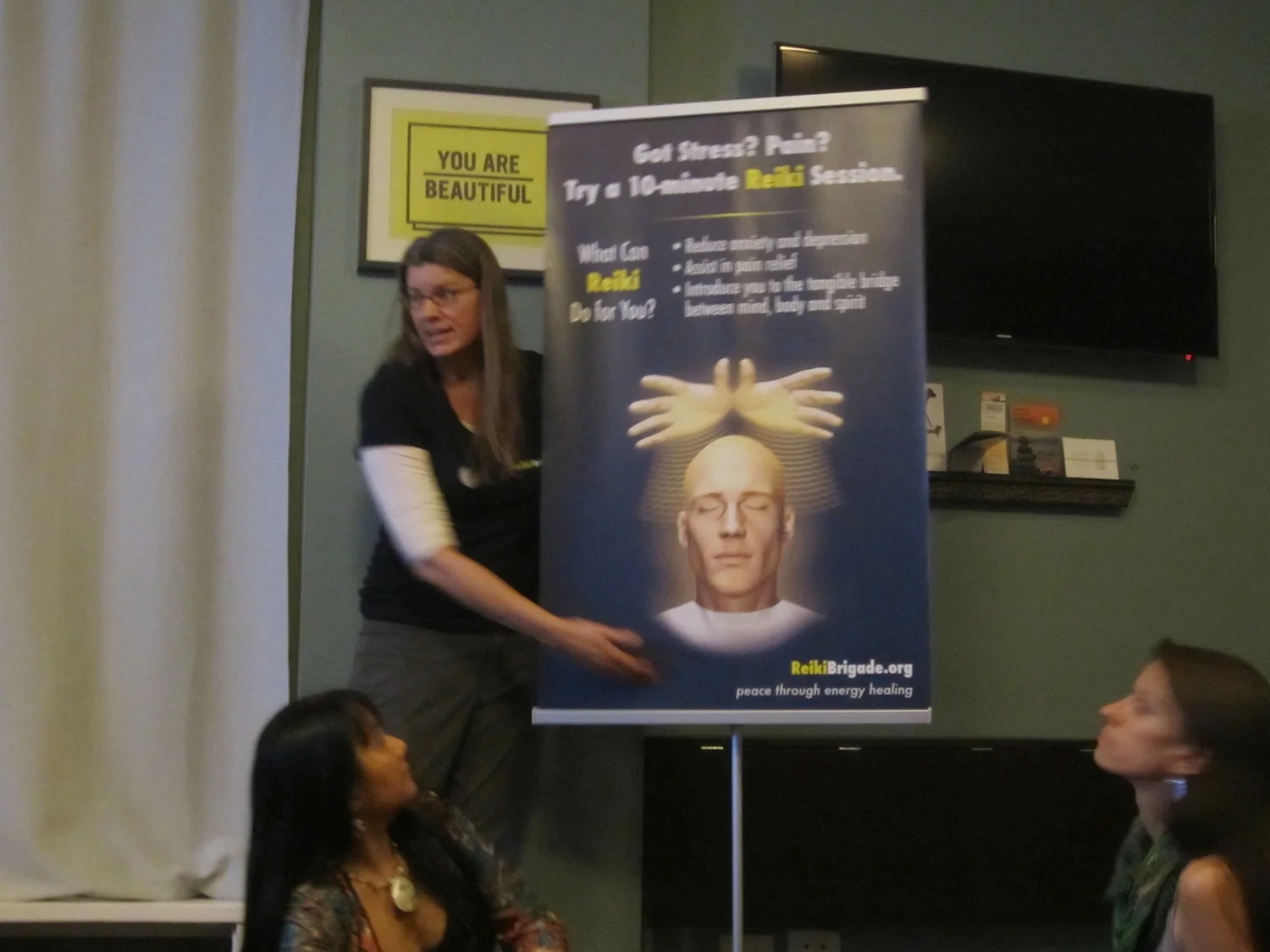 Matching banners and T-shirts 