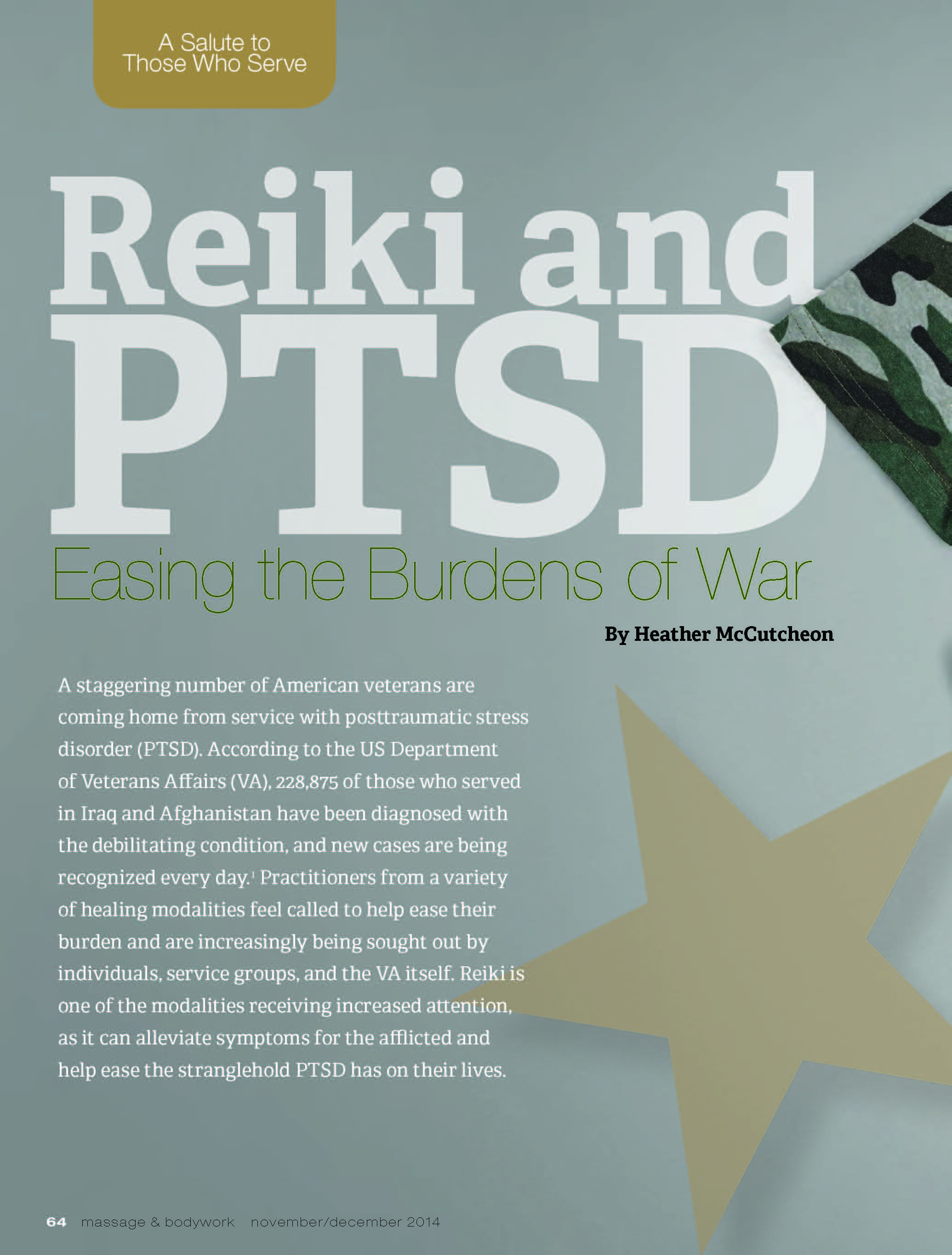 How to Launch a Reiki for Vets Volunteer Program