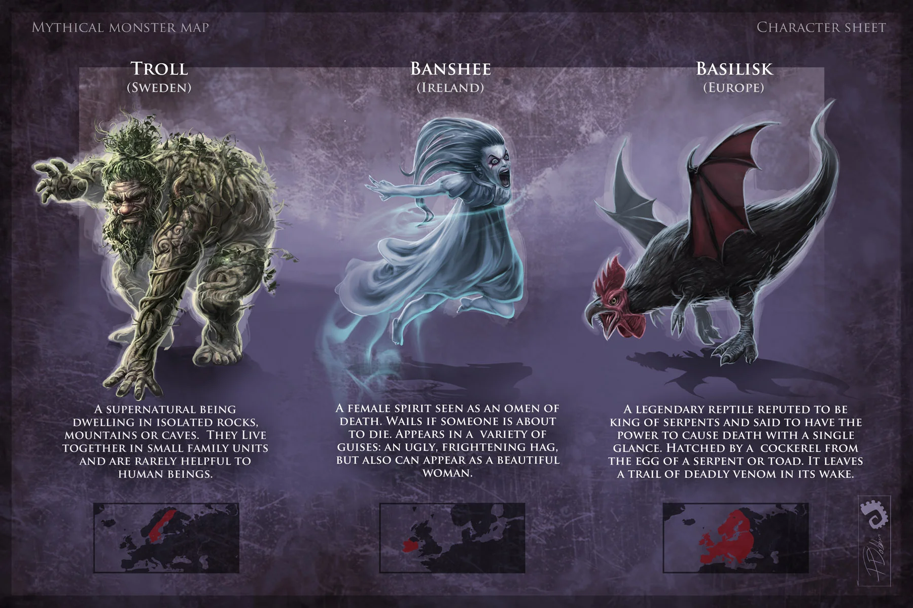 Monsters 11 - Troll-Banshee-Basiliskv01.jpg