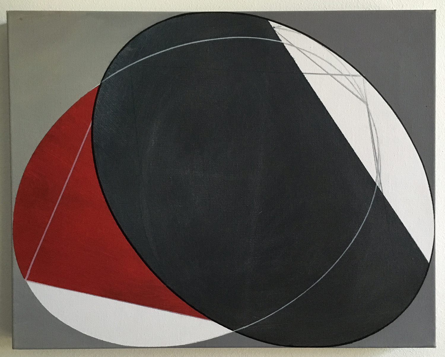 DRAFTED SHIFT, 2016, acrylic on canvas, 16 x 20 inches