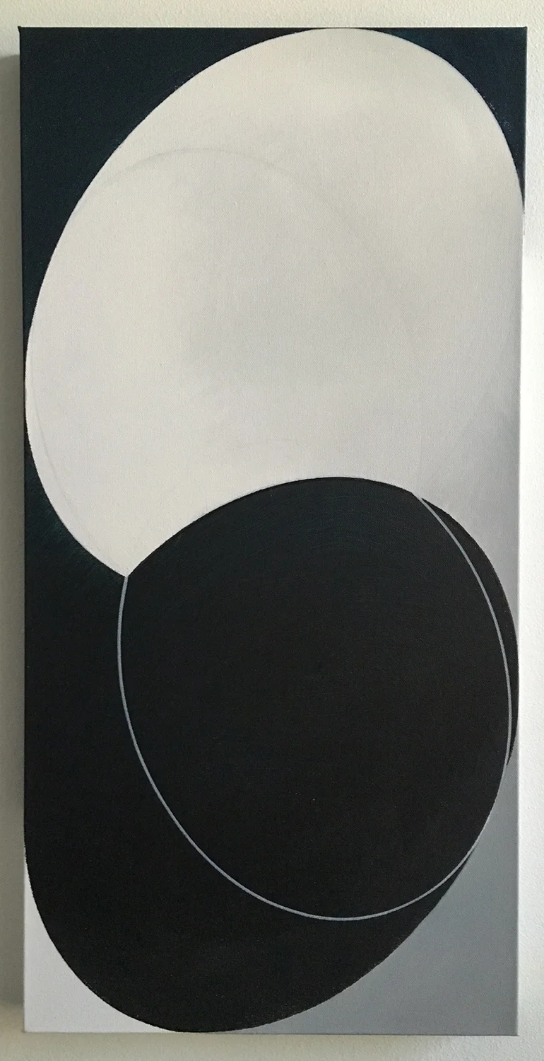   TRANSITIVE CONVEX , 2016, acrylic on canvas, 30 x 15 inches 