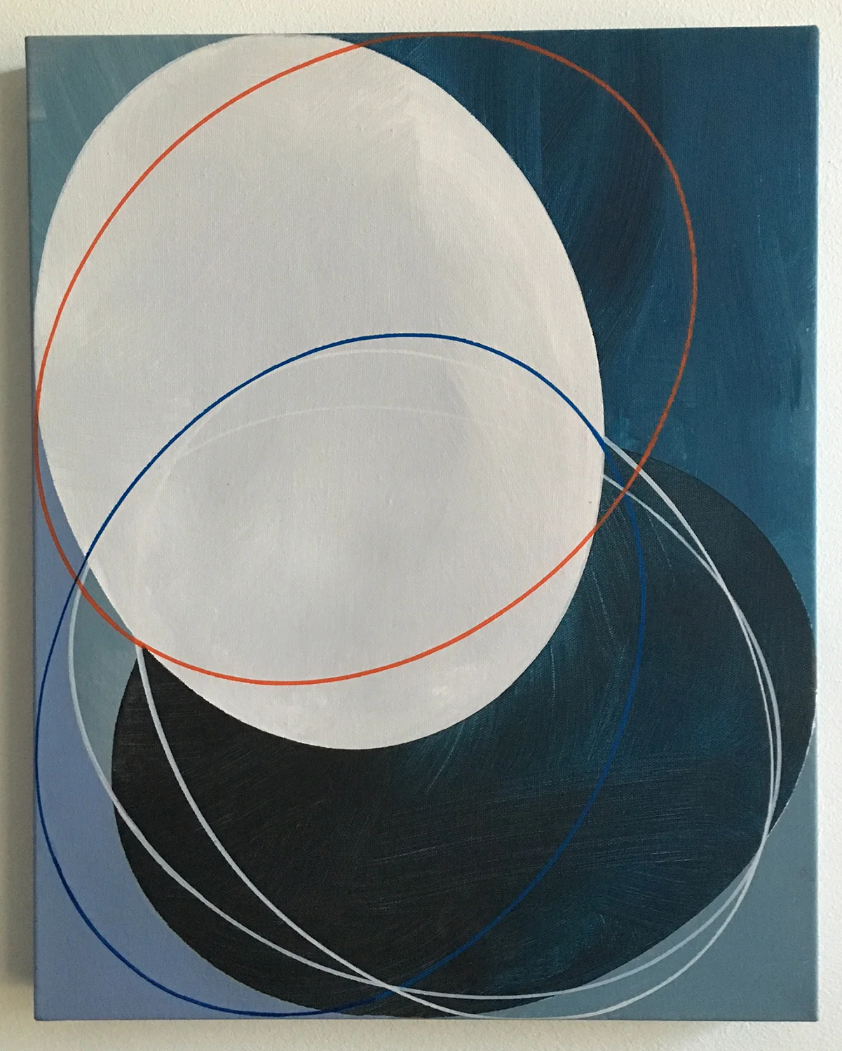   DRAFTED MERGE , 2016, acrylic on canvas, 20 x 16 inches 