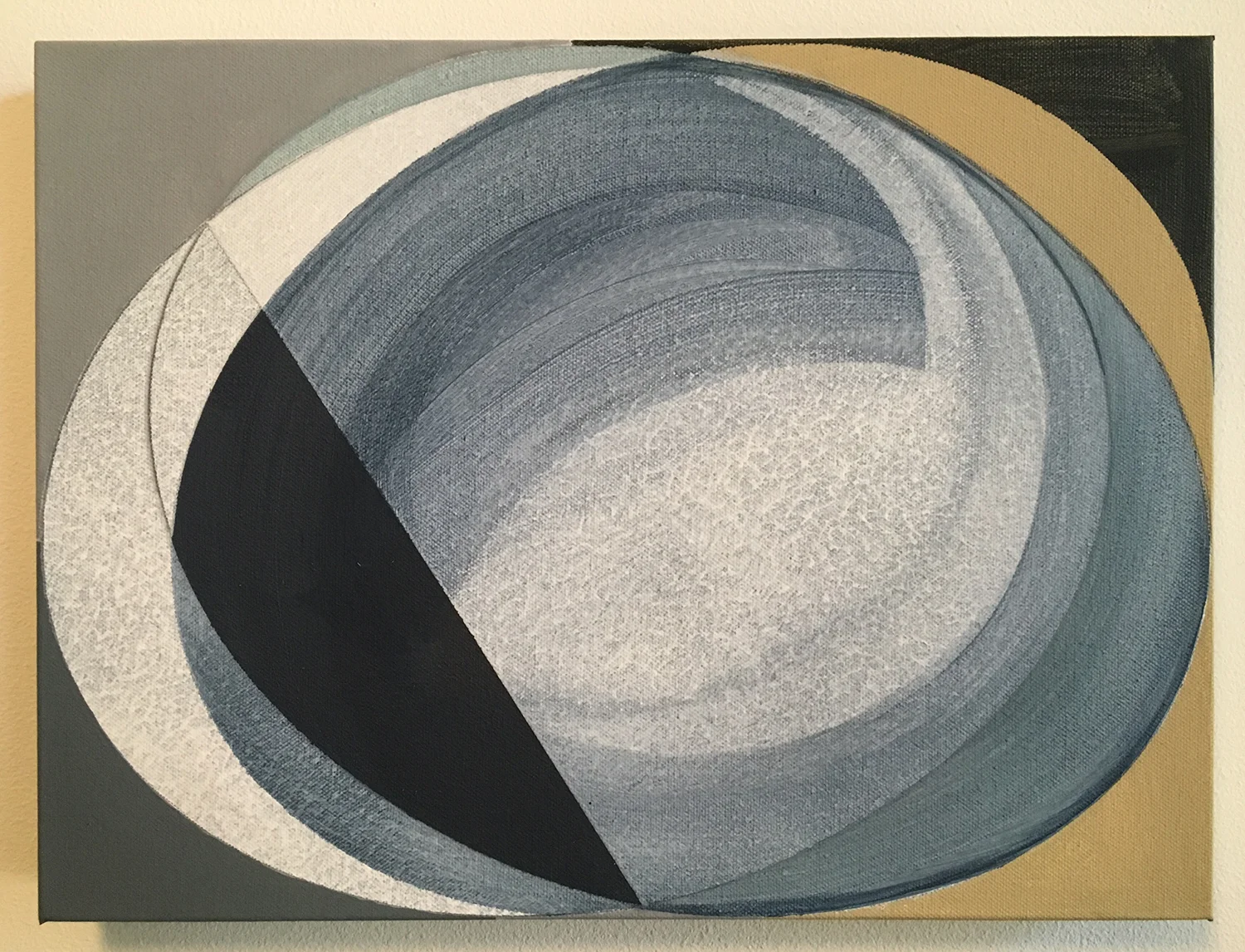   VEILED ECLIPSE , 2016, acrylic on canvas, 12 x 16 inches 