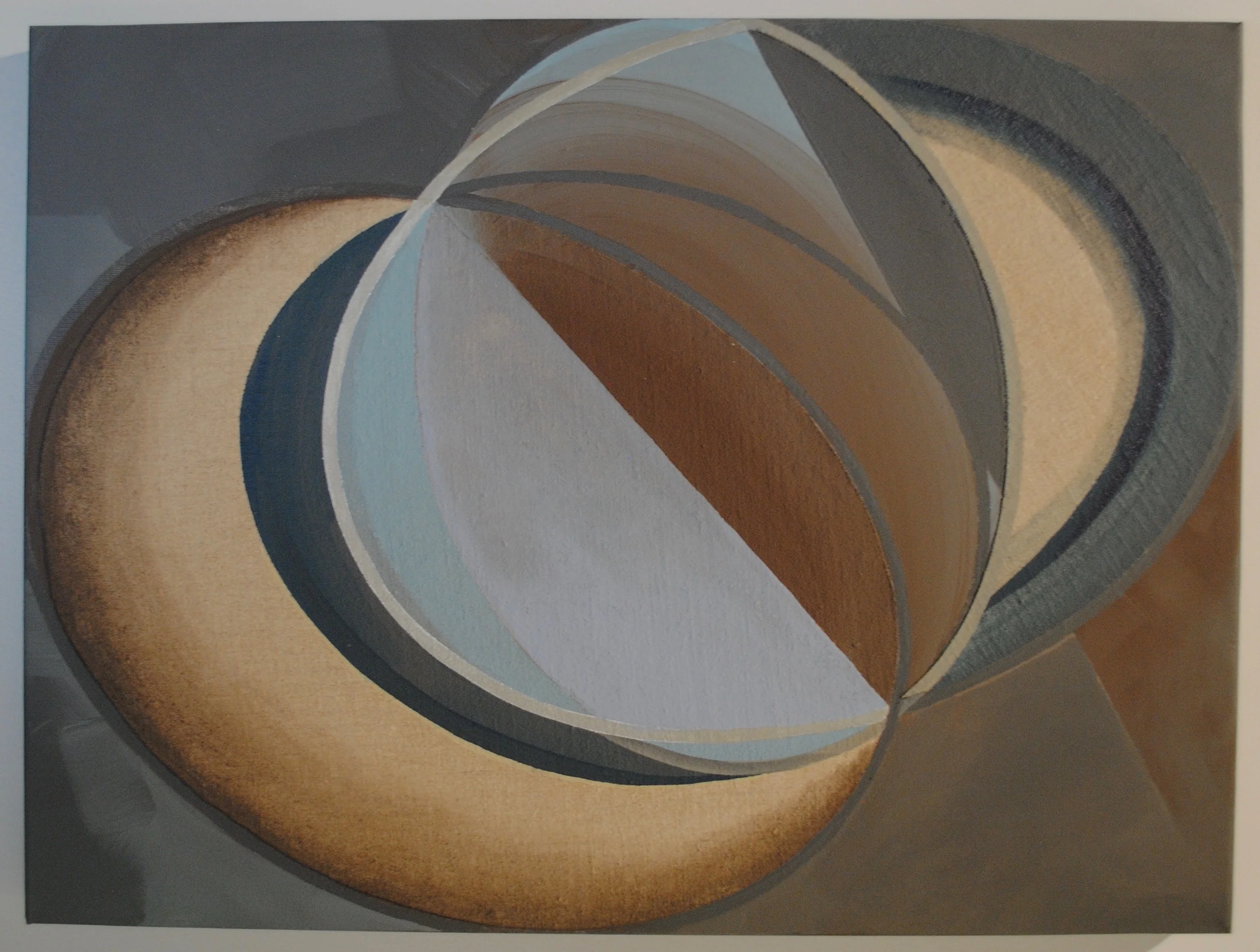 ELLIPSE ALIGNED , 2015, acrylic on canvas, 18 x 24 inches