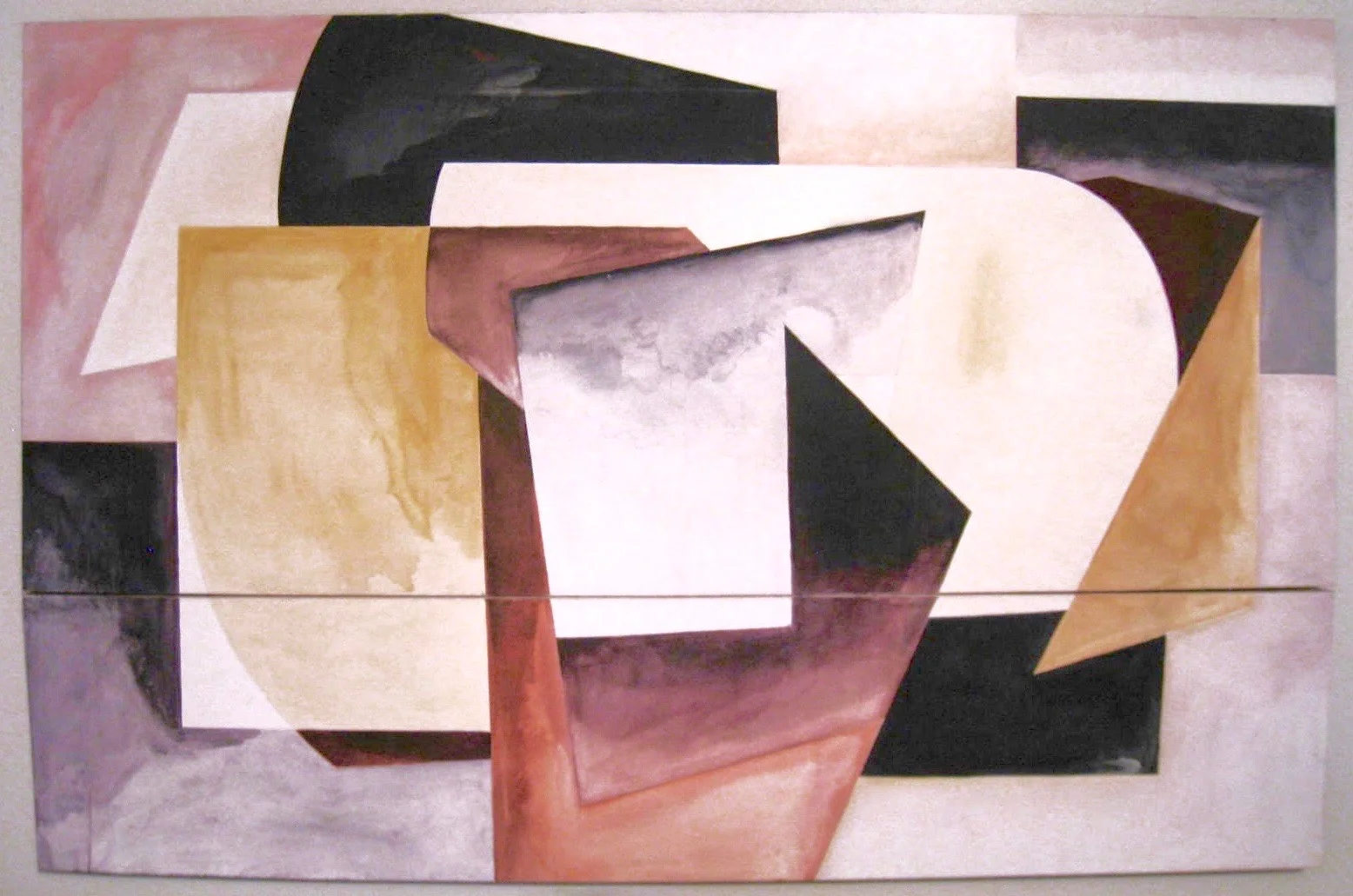 SPACIAL RELATIONS - AUTUMN , 1996 acrylic on canvases (diptic), 58.5 x 90 inches