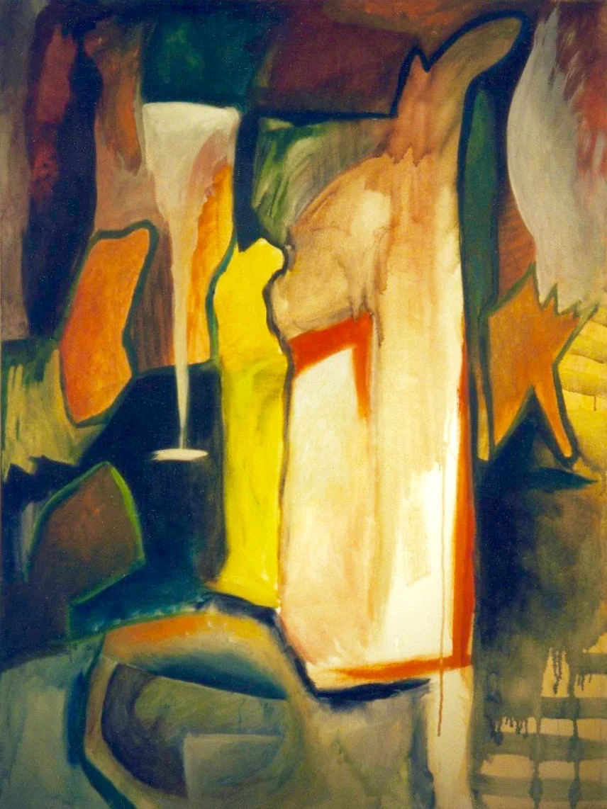 CANYON MOVEMENT , 1995, acrylic on canvas, 48 X 36 inches