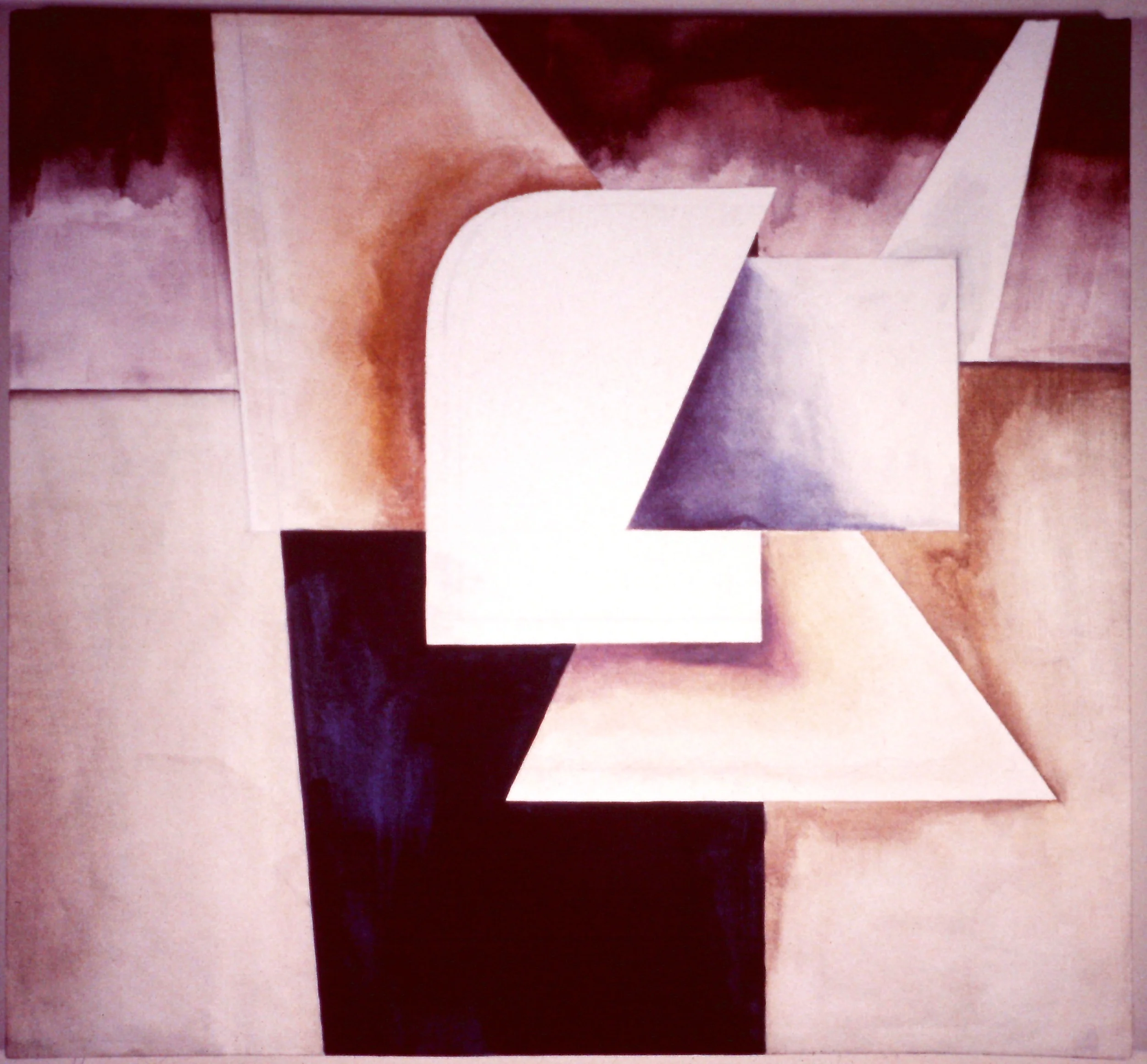 MERGING WHITE , 1995, acrylic on canvas, 25.5 x 27.5 inches